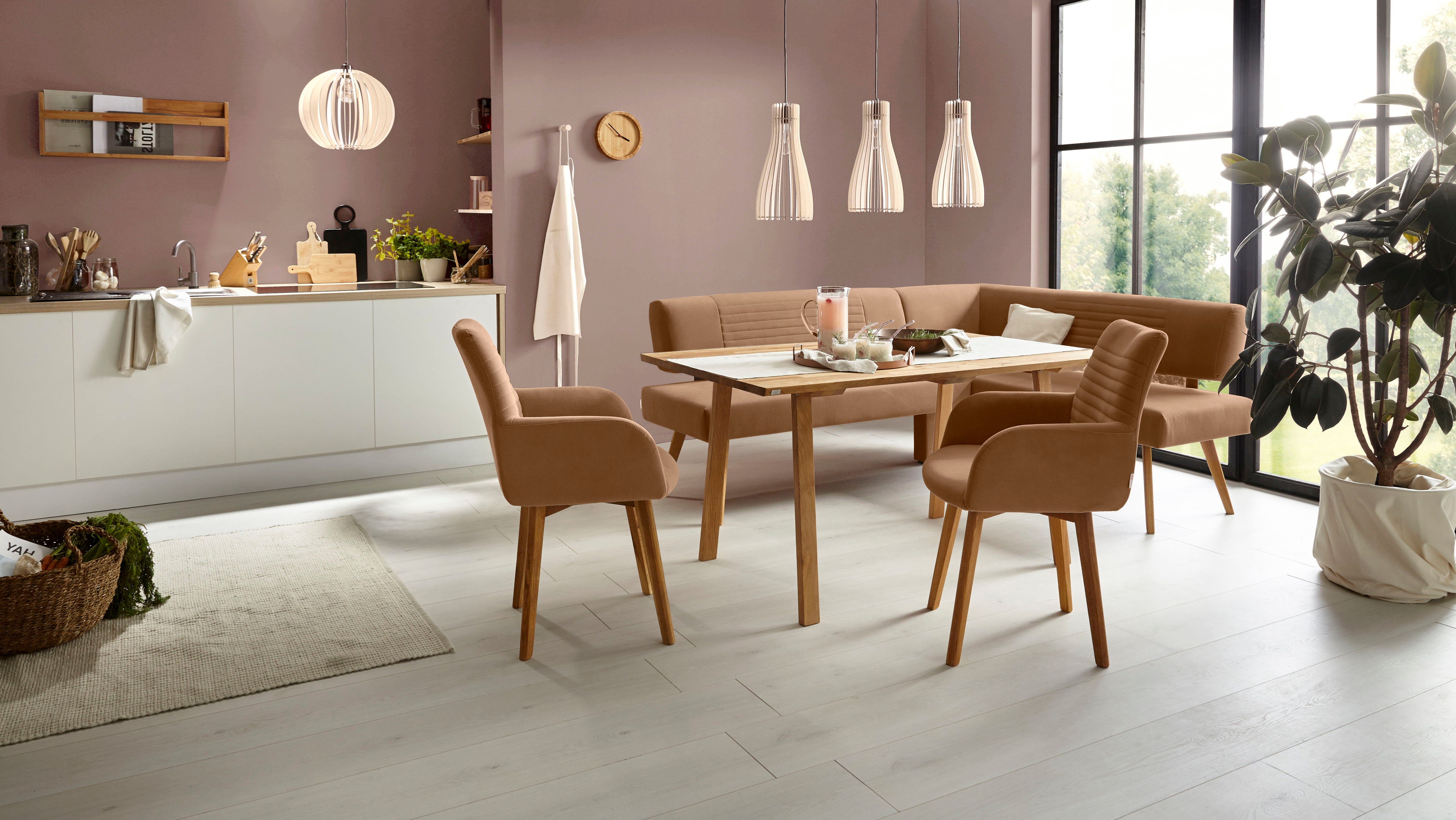 OTTO products Hoekbank Alessja Breedte lange zijde 192 of 212 cm, frame van massief eiken