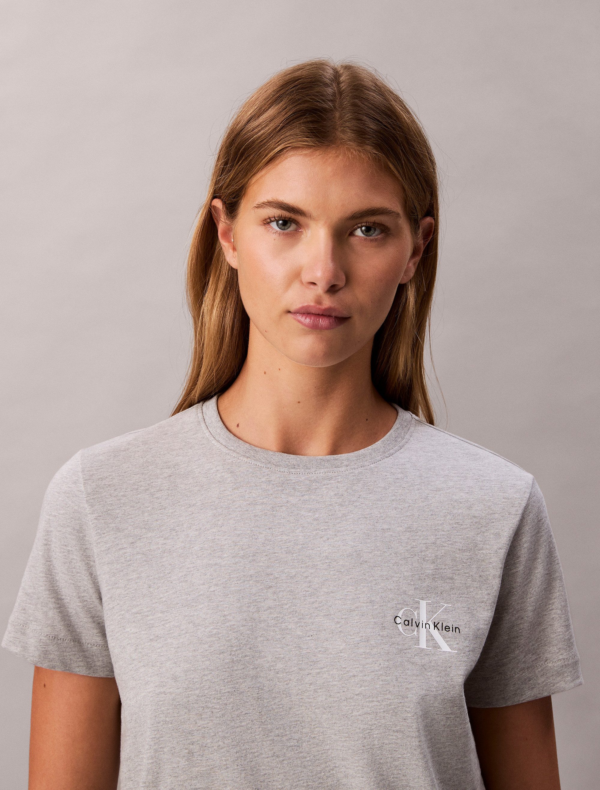 Calvin Klein T-shirt A- Logo CN 2 Pack Tee (Set van 2)