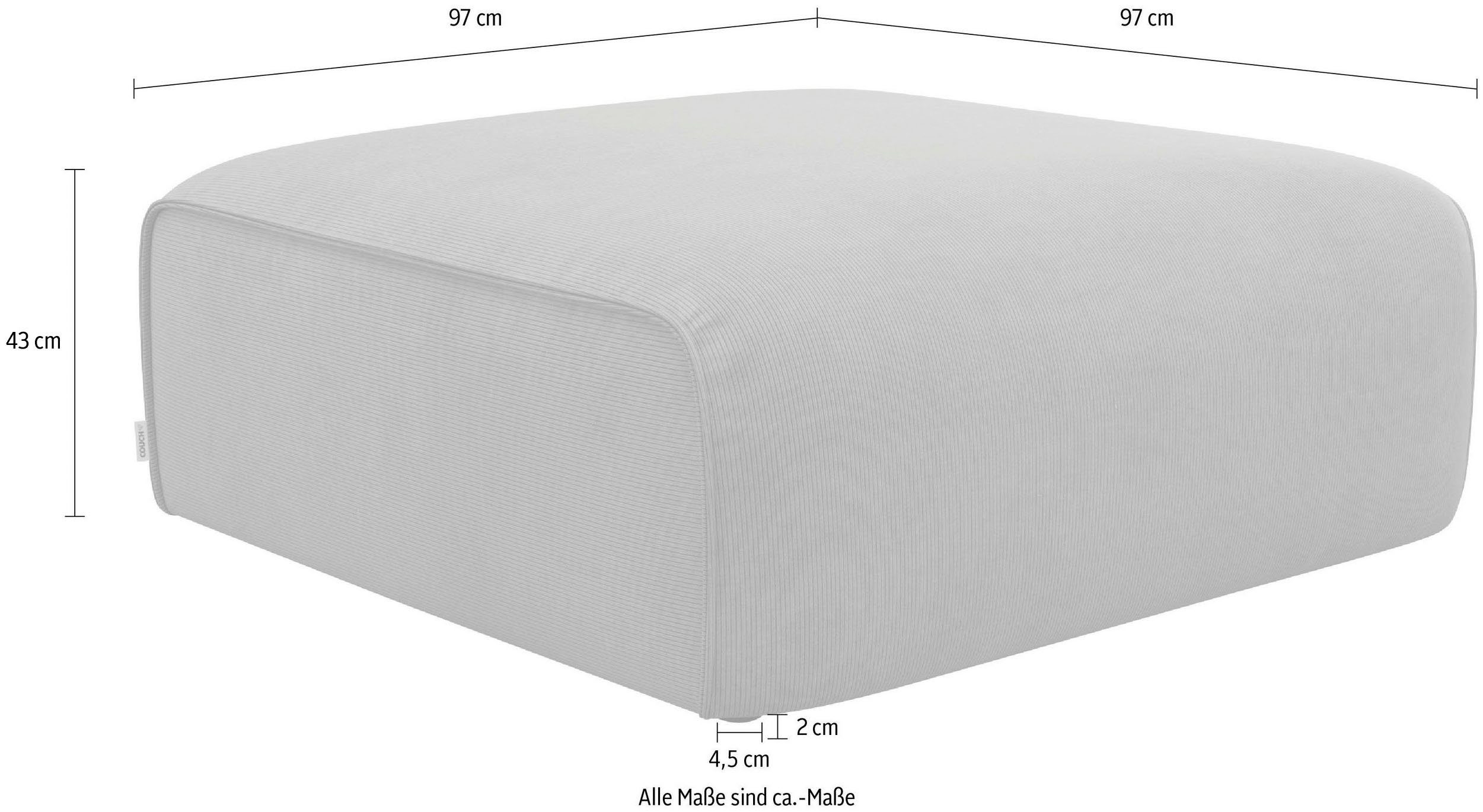 RAUM.ID Hocker Merid Sitzhocker, Maße B/T/H: 97/97/43 cm als module of apart te gebruiken, voor individuele samenstelling