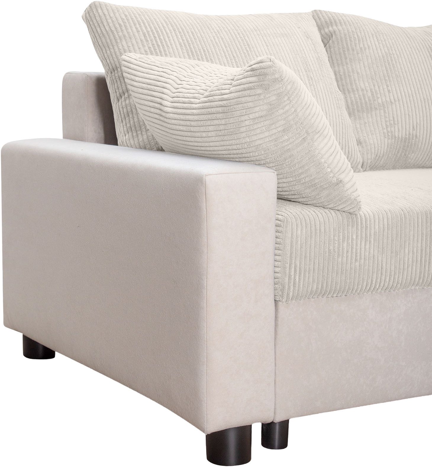 COLLECTION AB Hoekbank Parma L-vorm met slaapfunctie en bedlade, inclusief kussens, bonell-federkern