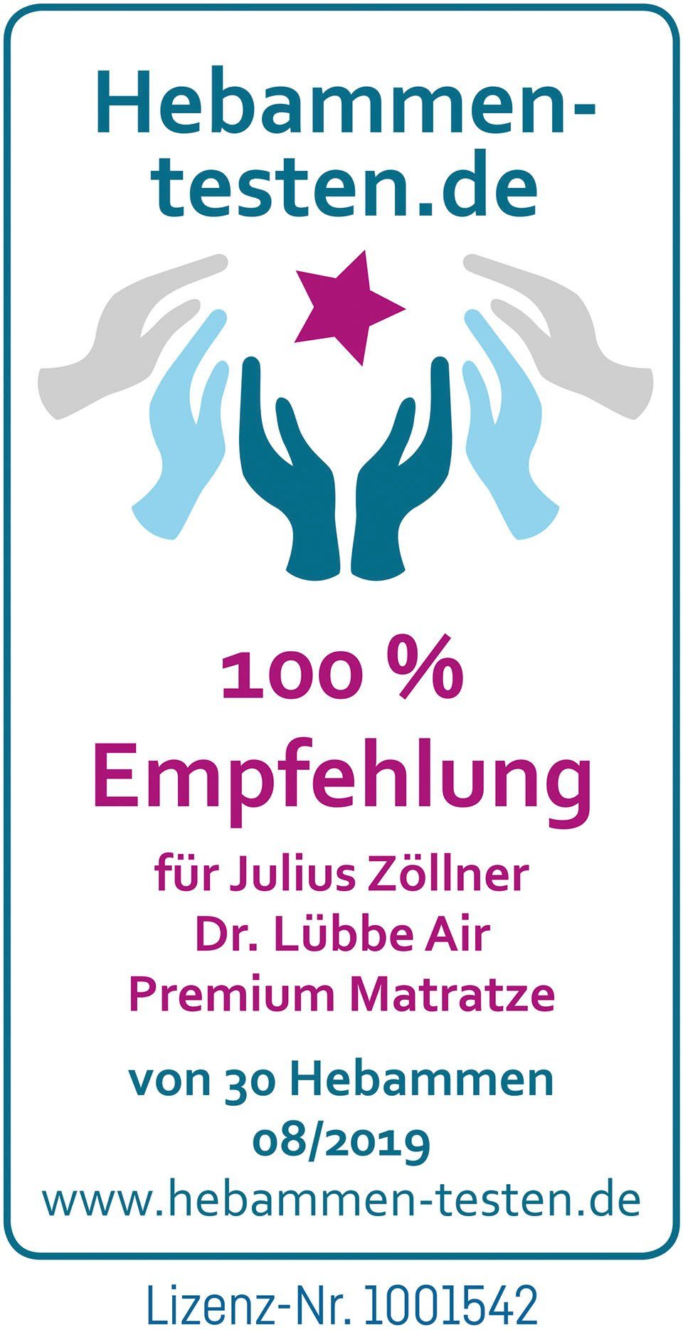Zöllner Babymatras Dr. Lübbe Air Premium, matras 60x120, 70x140 cm (1 stuk)