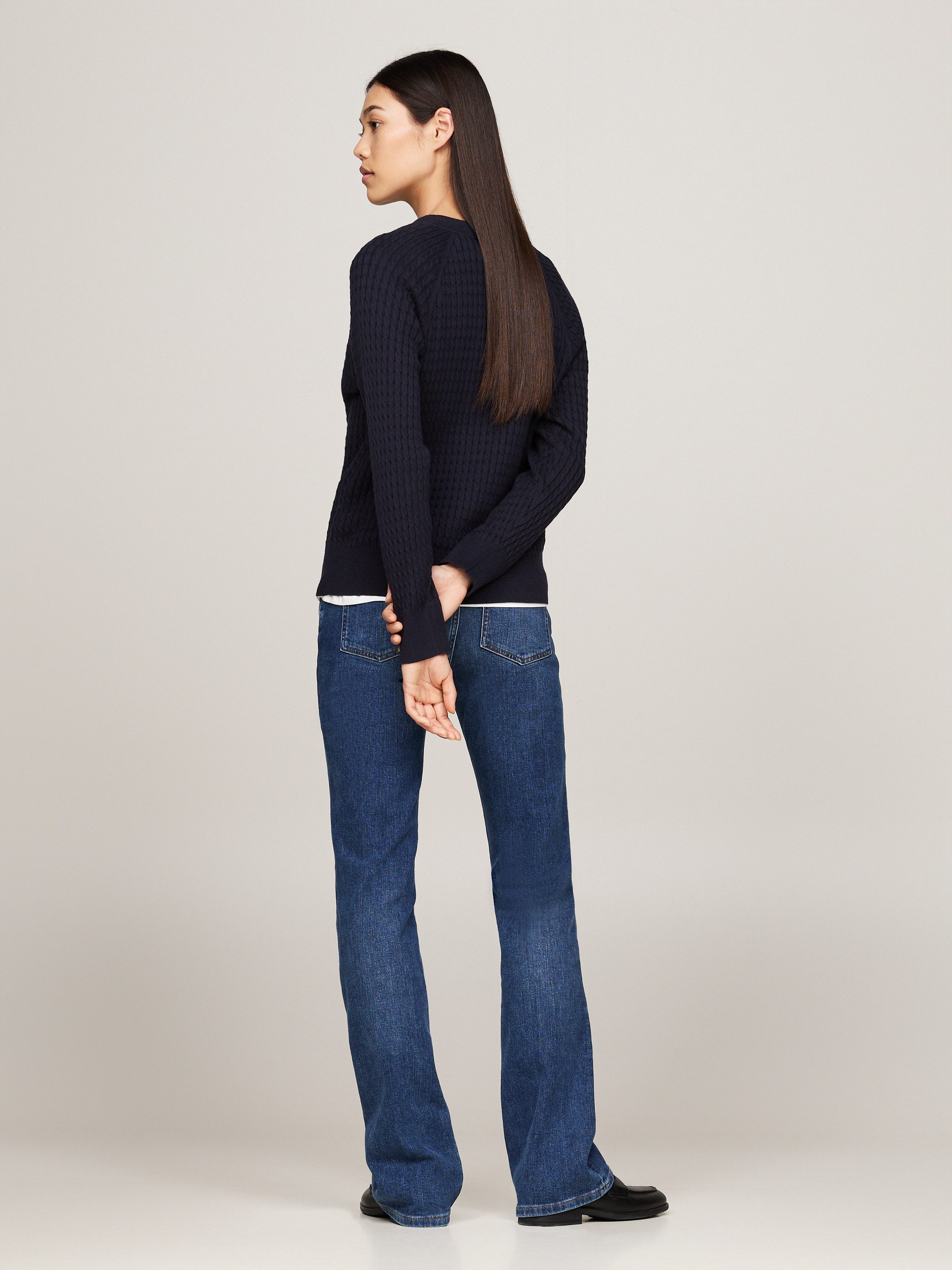 Tommy Hilfiger Trui met ronde hals CO CABLE C-NK SWEATER