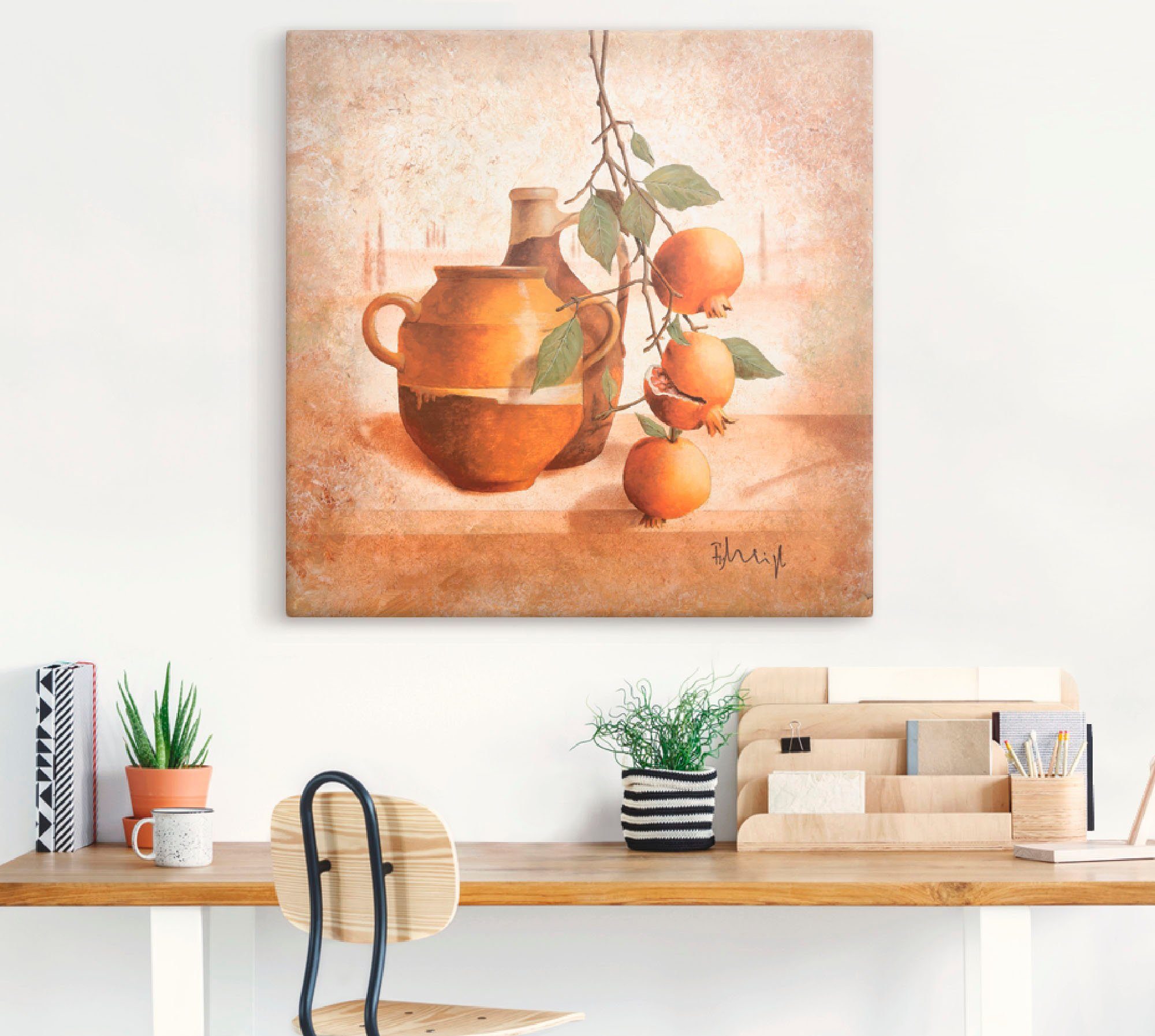 Artland Artprint Rijpe granaatappels als artprint op linnen, poster in verschillende formaten maten