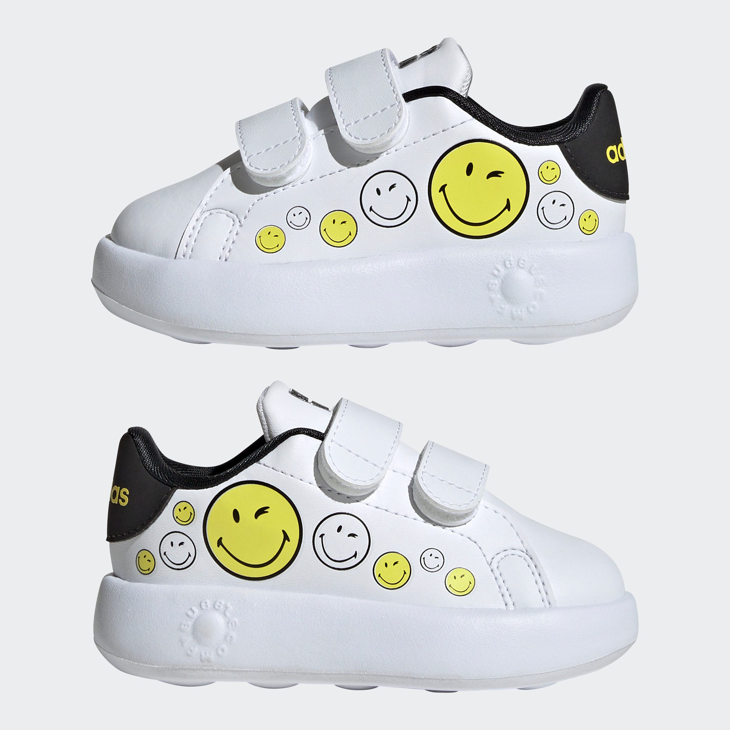 adidas Sportswear Klittenbandschoenen ADIDAS SMILEY ADVANTAGE KIDS Ontwerp geïnspireerd door de adidas Stan Smith, voor kinderen