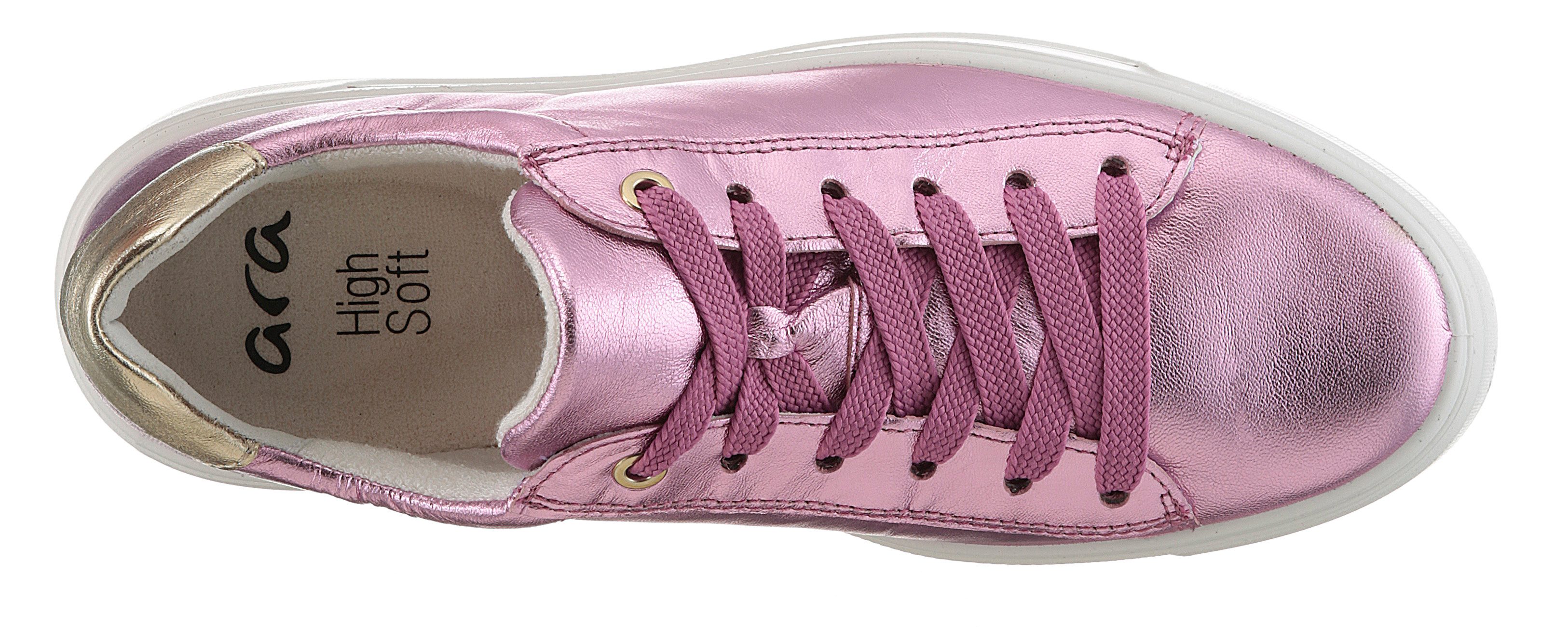Ara Plateausneakers CANBERRA , vrijetijdsschoen, lage schoen, veterschoen in comfortwijdte g (= breed)