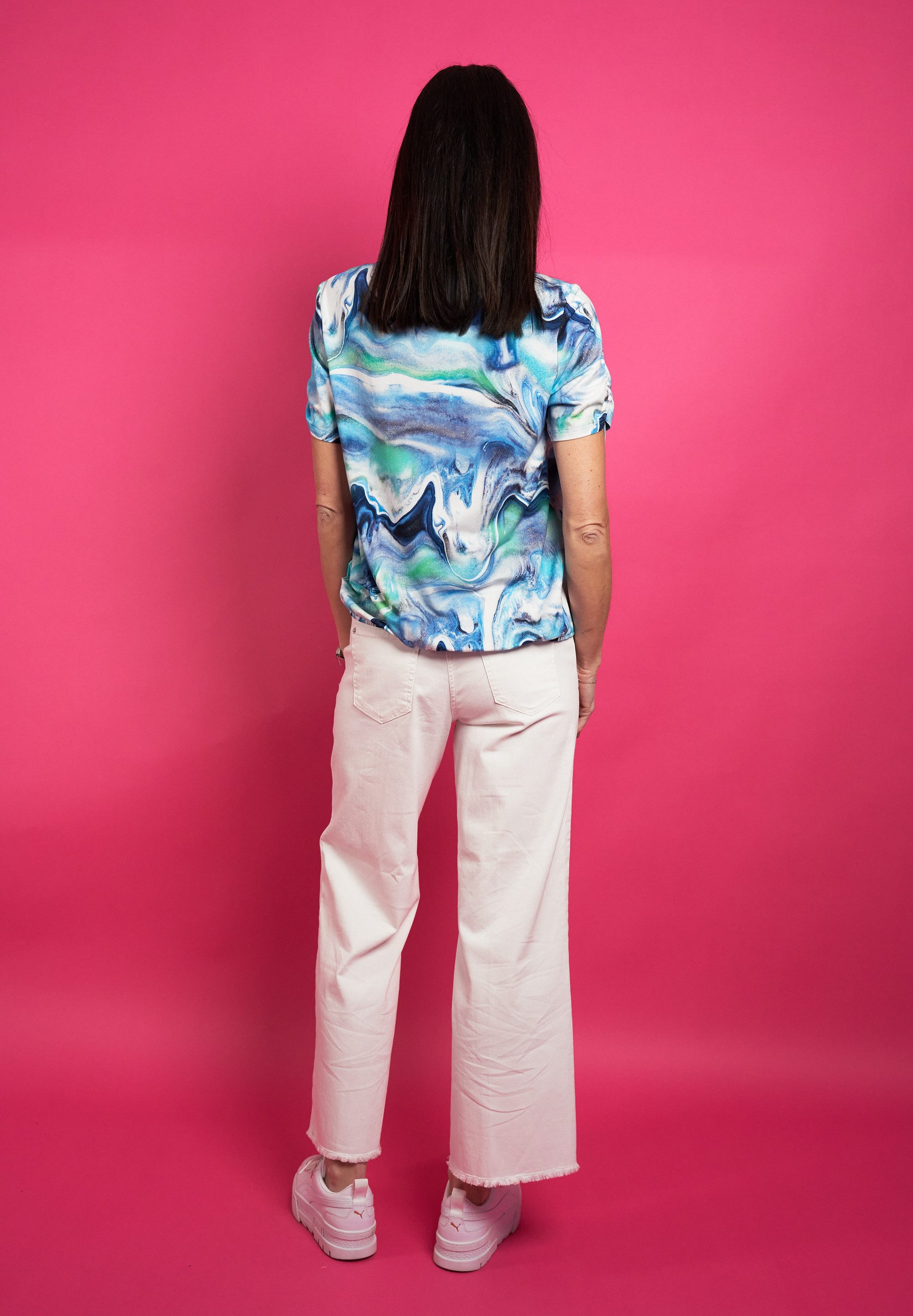 Seidel Moden Shirt met korte mouwen met all-over print, made in germany
