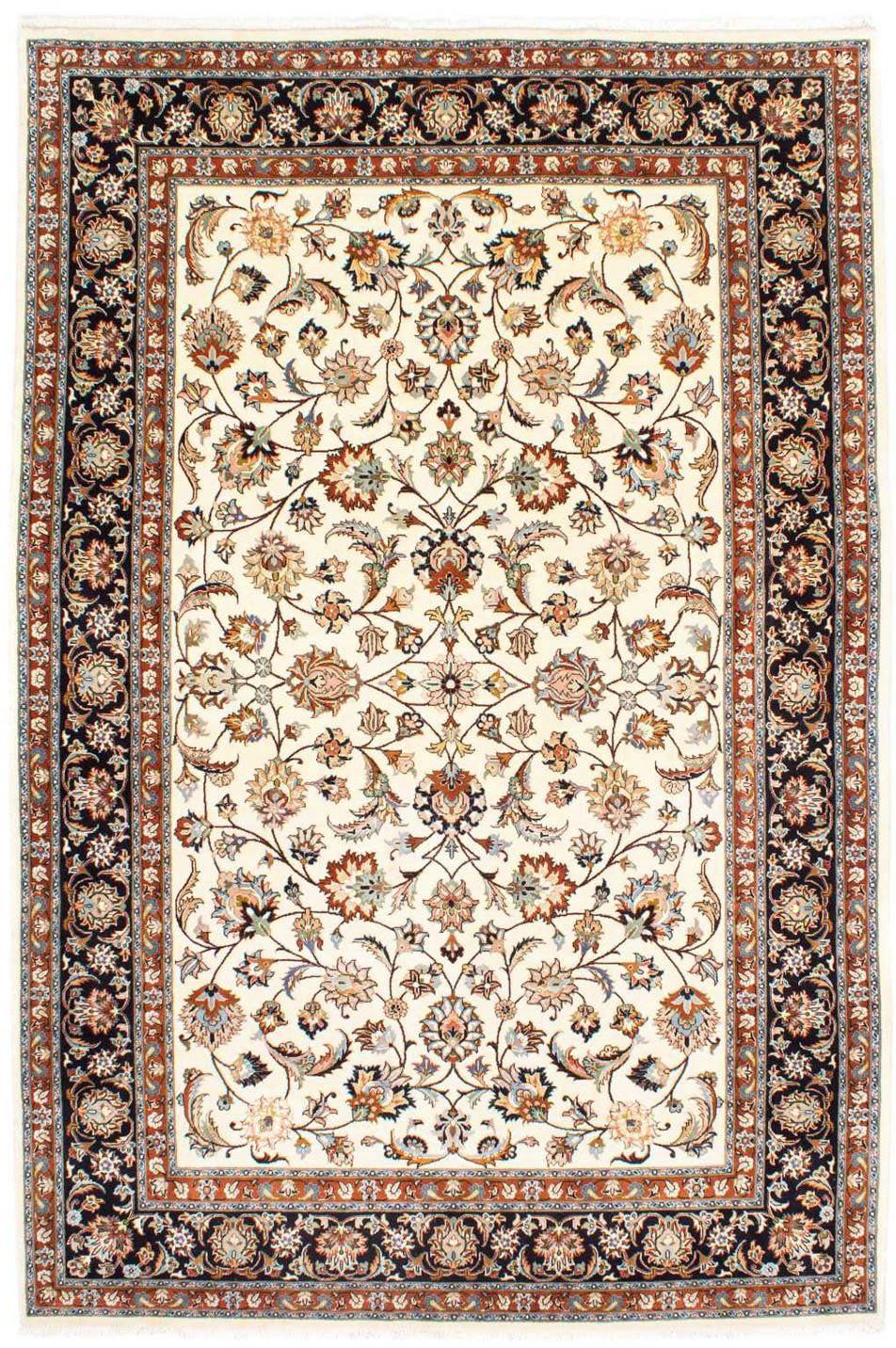 morgenland Wollen kleed Kasjmar medaillon beige 305 x 205 cm Uniek exemplaar met certificaat