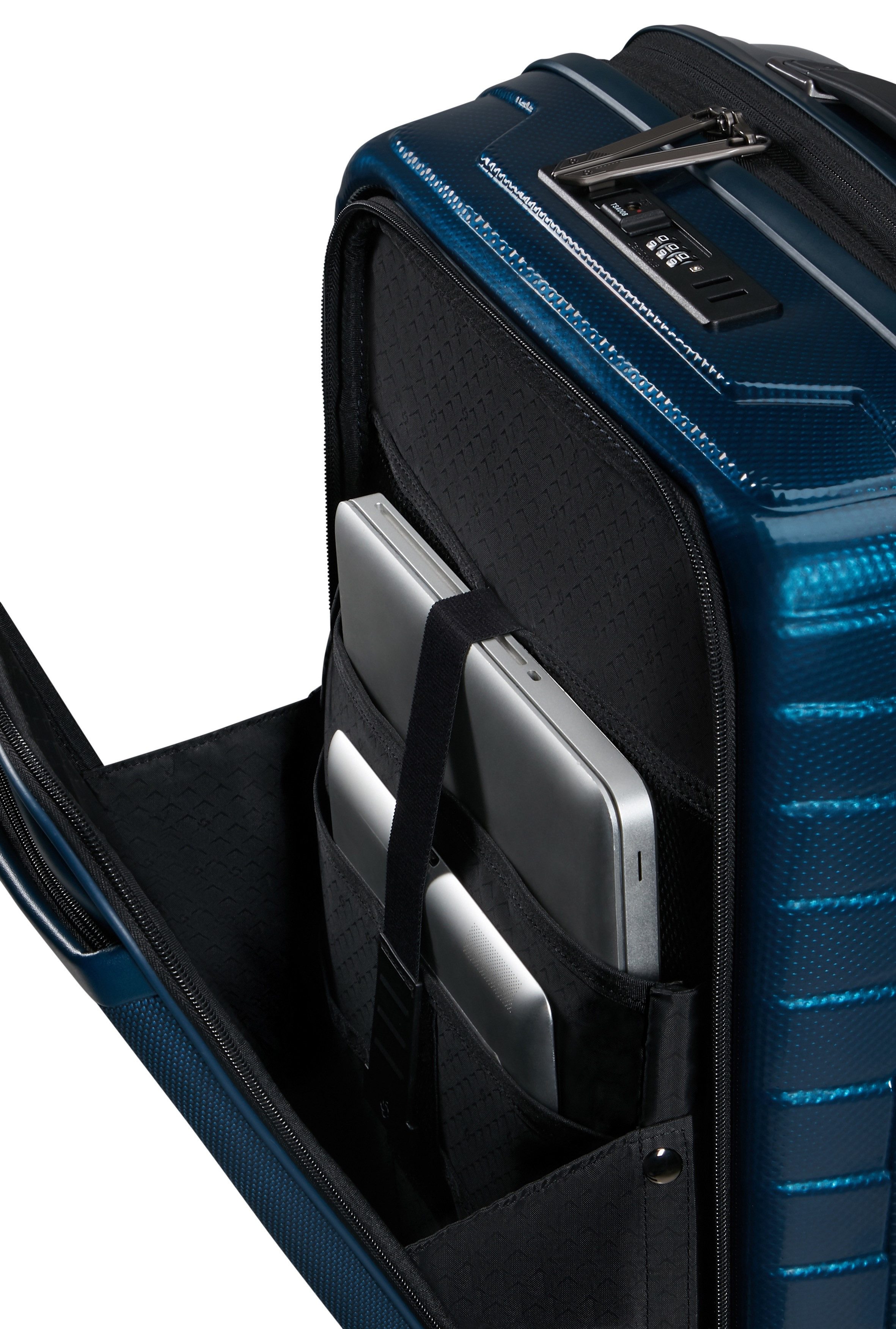 Samsonite Hardshell-trolley PROXIS 55 EXP easy access Handbagage harde koffer volumevergroting laptopvak