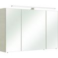 pelipal spiegelkast quickset 936 breedte 110 cm, 3-deurs, ledverlichting, schakelaar--stekkerdoos, deurdemper wit