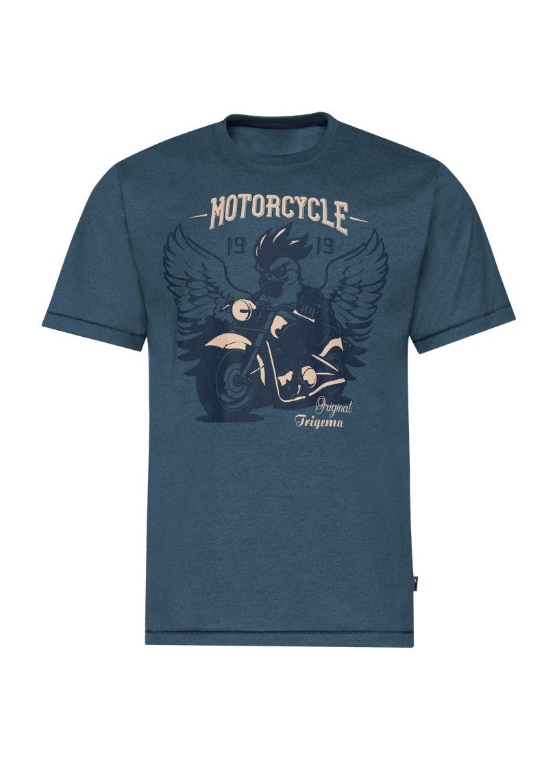 Trigema T-shirt TRIGEMA T-shirt met grote motorfiets-printmotief (1-delig)
