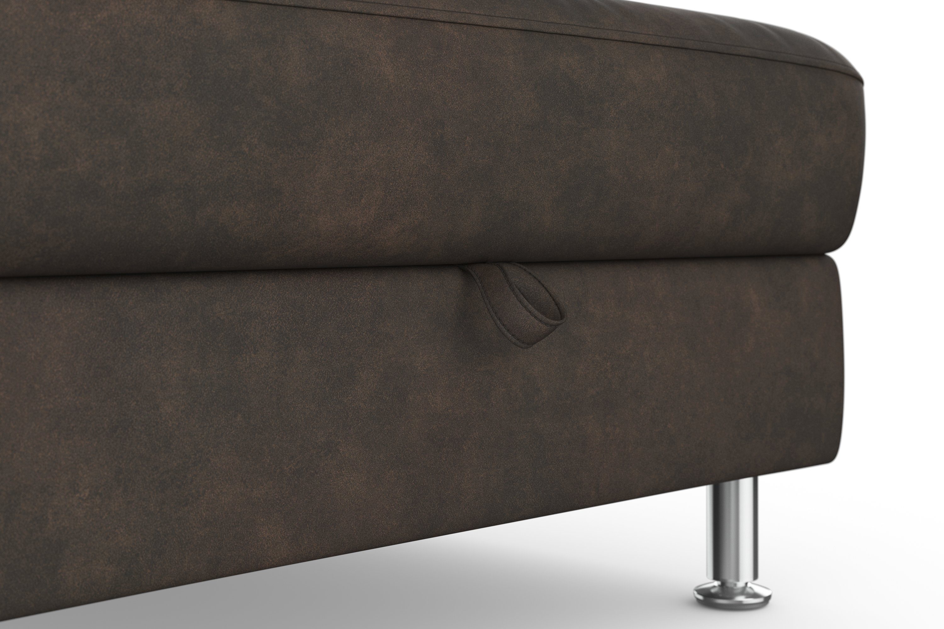 sit&more Hoekbank Freetown L-vorm met verstelbare hoofdsteun en comfortabele binnenvering