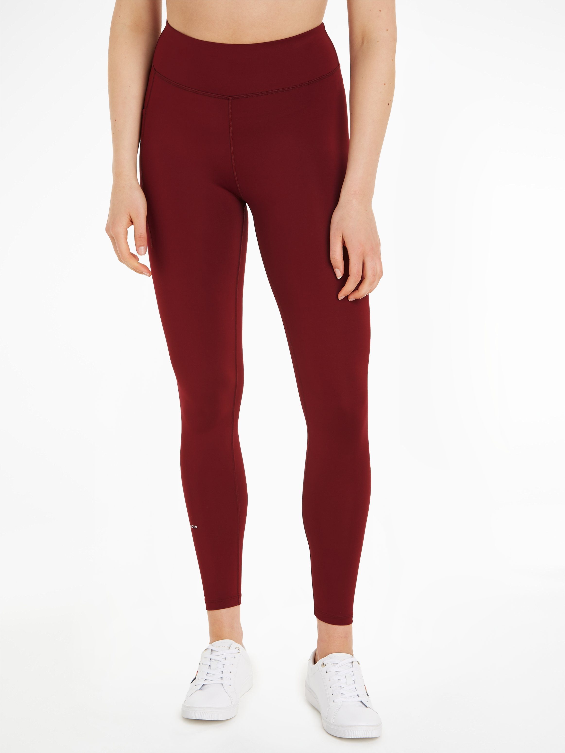 TOMMY SPORT Functionele legging ESS RW MINI CORP LEGGING met hoge tailleband, hilfiger logo-tekst...