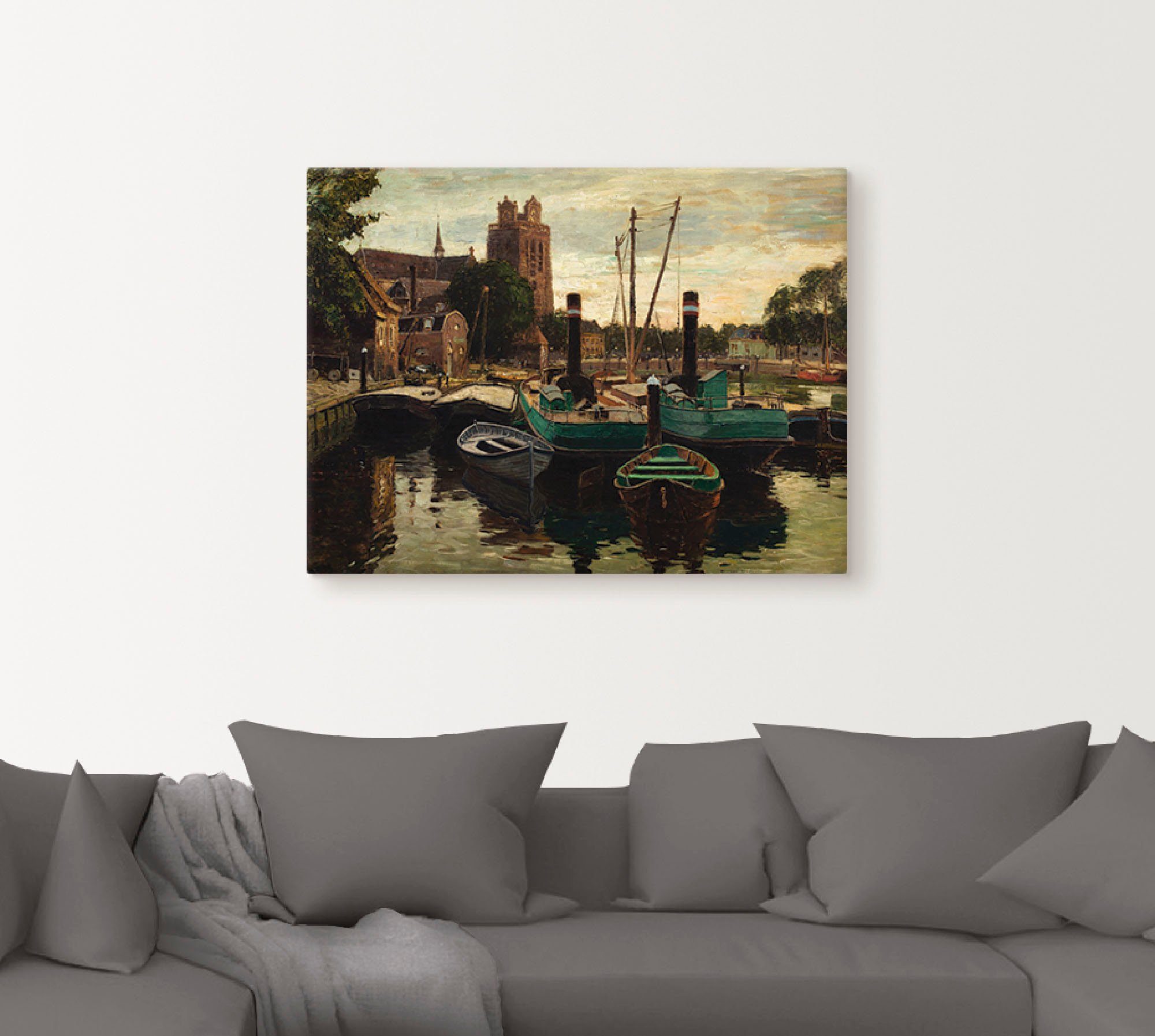 Artland Artprint Avond in Dordrecht. 1902-1910 als artprint op linnen, muursticker of poster in verschillende maten