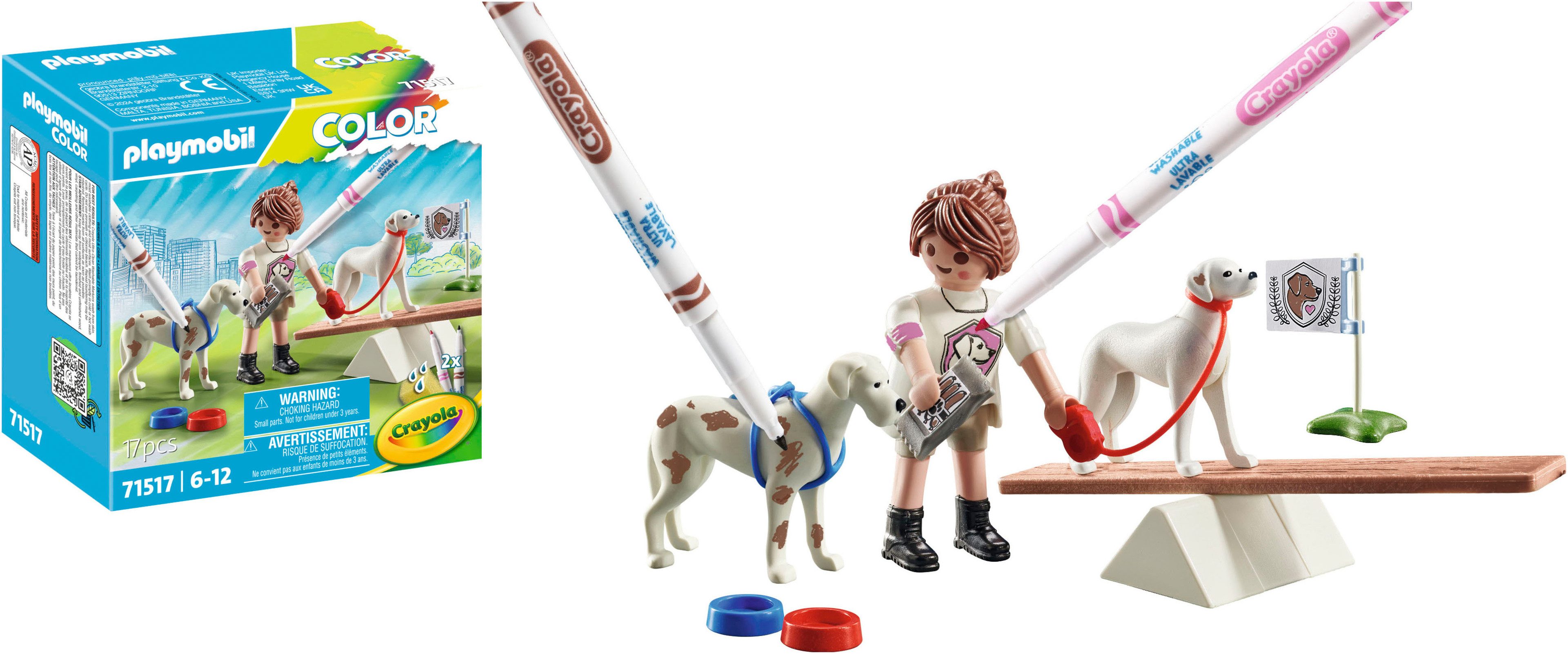 Playmobil® Constructie-speelset Hondentraining (71517), Color (17-delig)