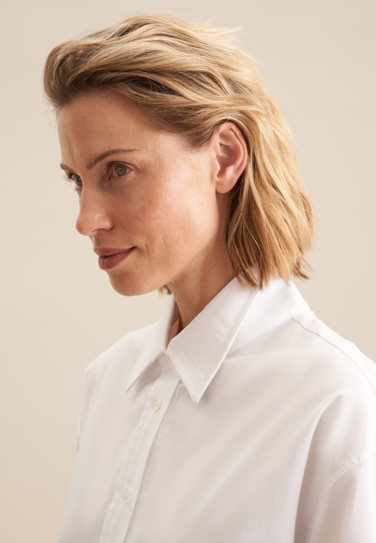 seidensticker Lange blouse Zwarte roos Lange mouwen kraag uni