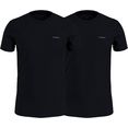 calvin klein t-shirt 2-pack institutional slim tee (set van 2) zwart