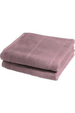 fleuresse handdoeken 2828 hoogwaardig en in unikleur (2 stuks) roze