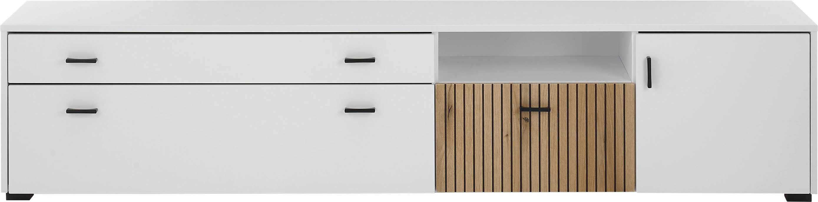 INOSIGN Tv-meubel Hudson in moderne trendkleur, handgrepen van metaal (zwart), breedte 200 cm