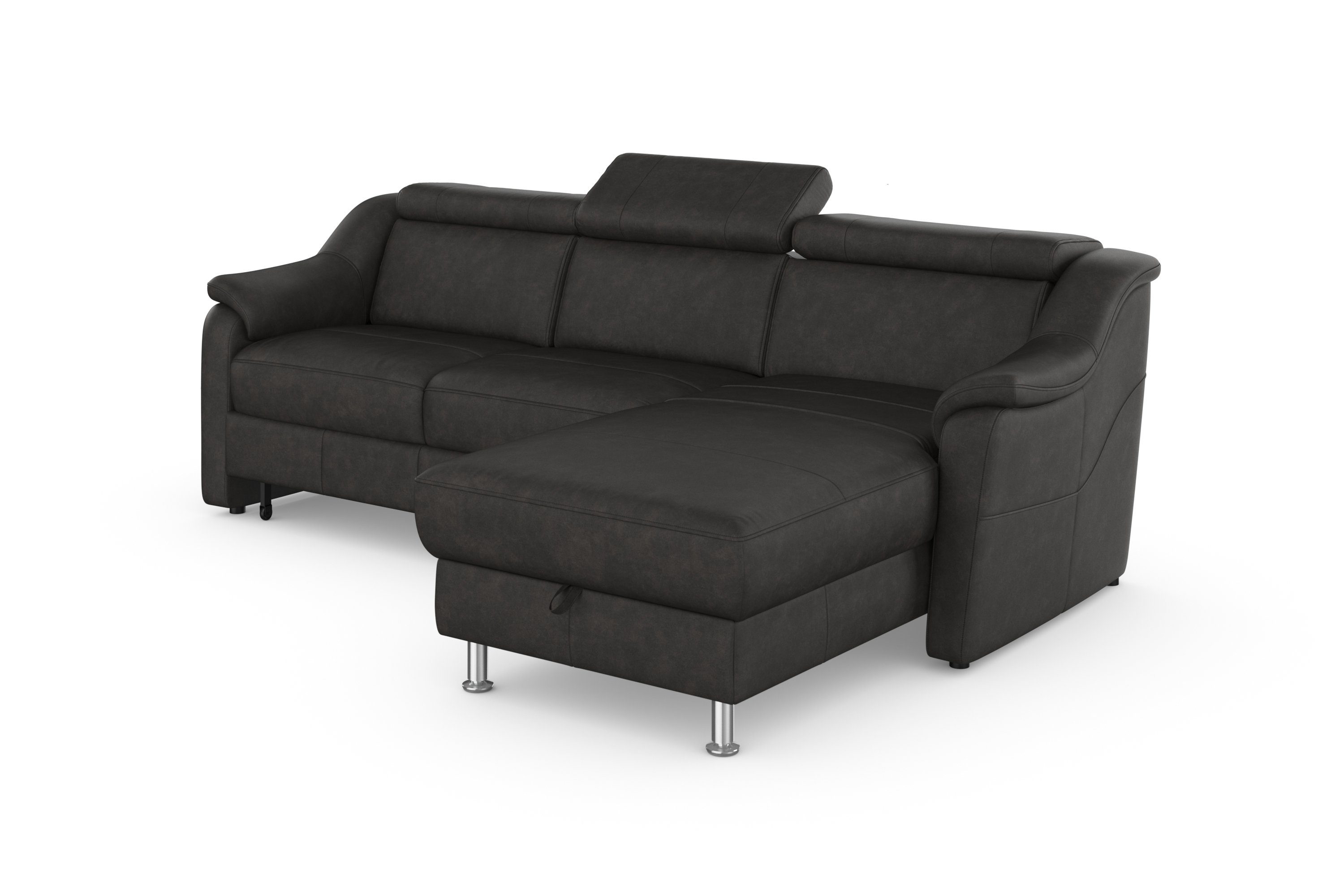 sit&more Hoekbank Freetown L-vorm met verstelbare hoofdsteun en comfortabele binnenvering
