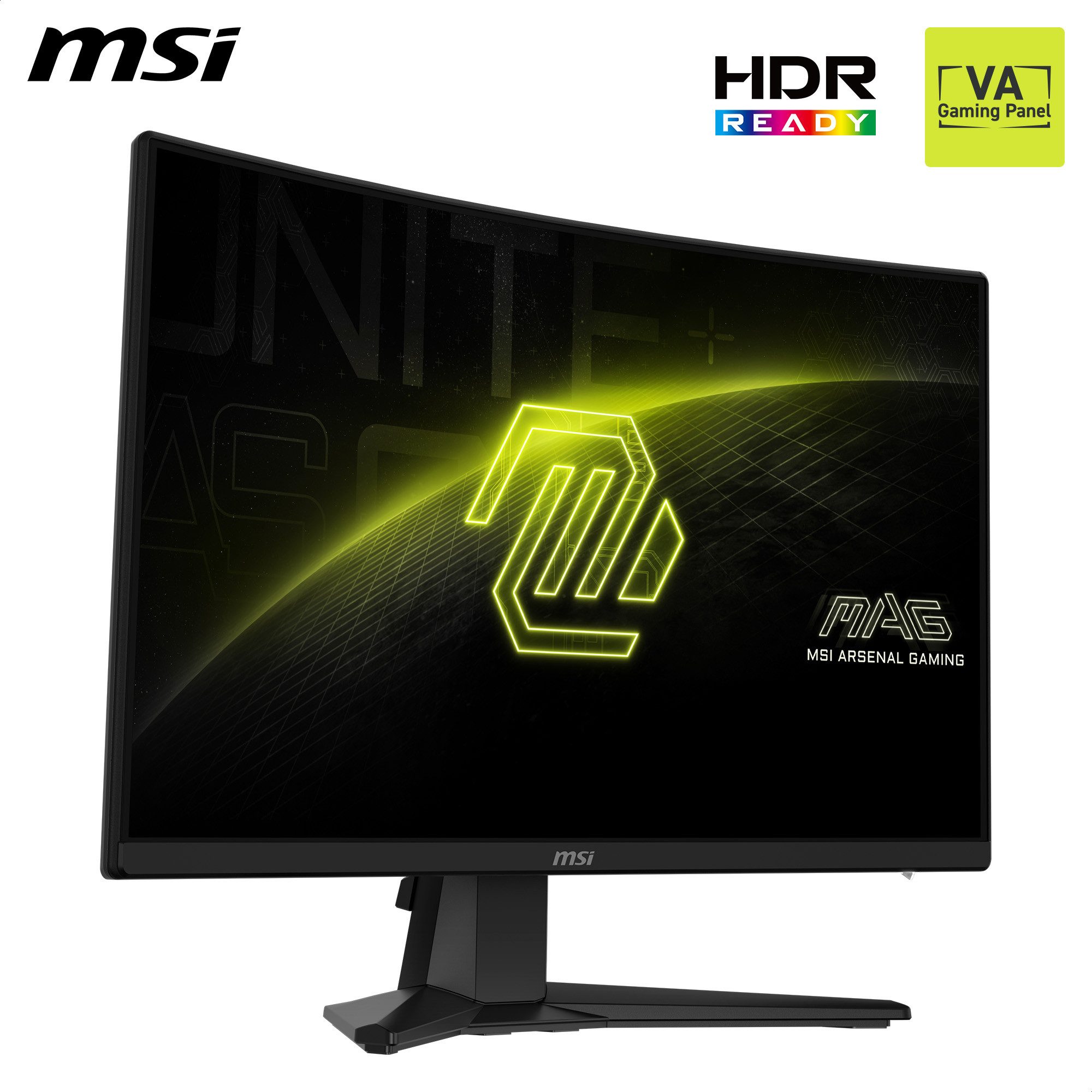 MSI Curved-gaming-monitor MAG 242C, 59,9 cm / 24", Full HD, kantel-, draai-, hoogteverstelbaar, pivot.luidspreker