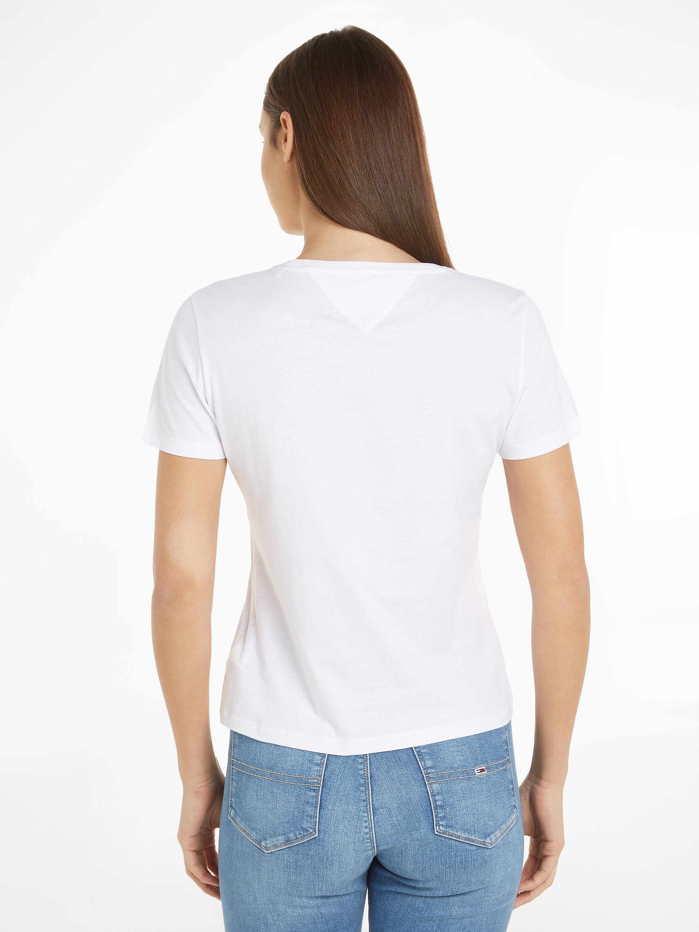 TOMMY JEANS Shirt met ronde hals TJW 2PACK SOFT JERSEY TEE met tommy jeans merklabel-borduursel (2-delig, Set van 2)