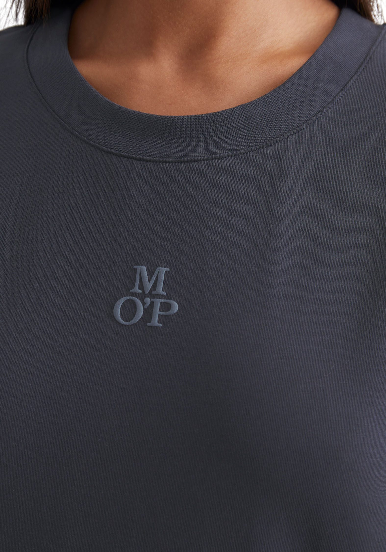 Marc O'Polo Nachthemd Heavy Jersey-Woven met hoge zijnaad-splitten