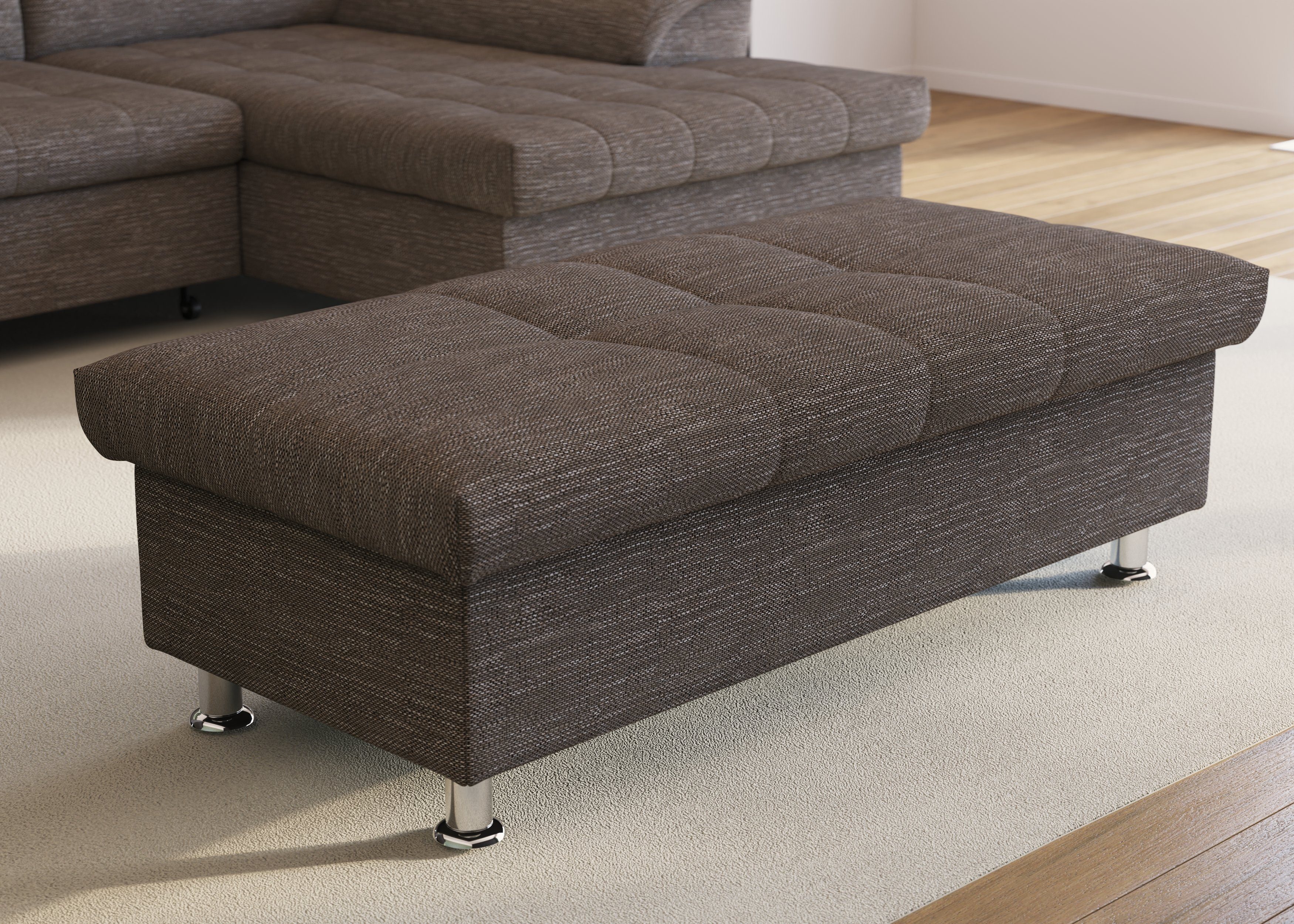 DOMO collection Hocker Franzi inclusief opbergruimte hockers bruin