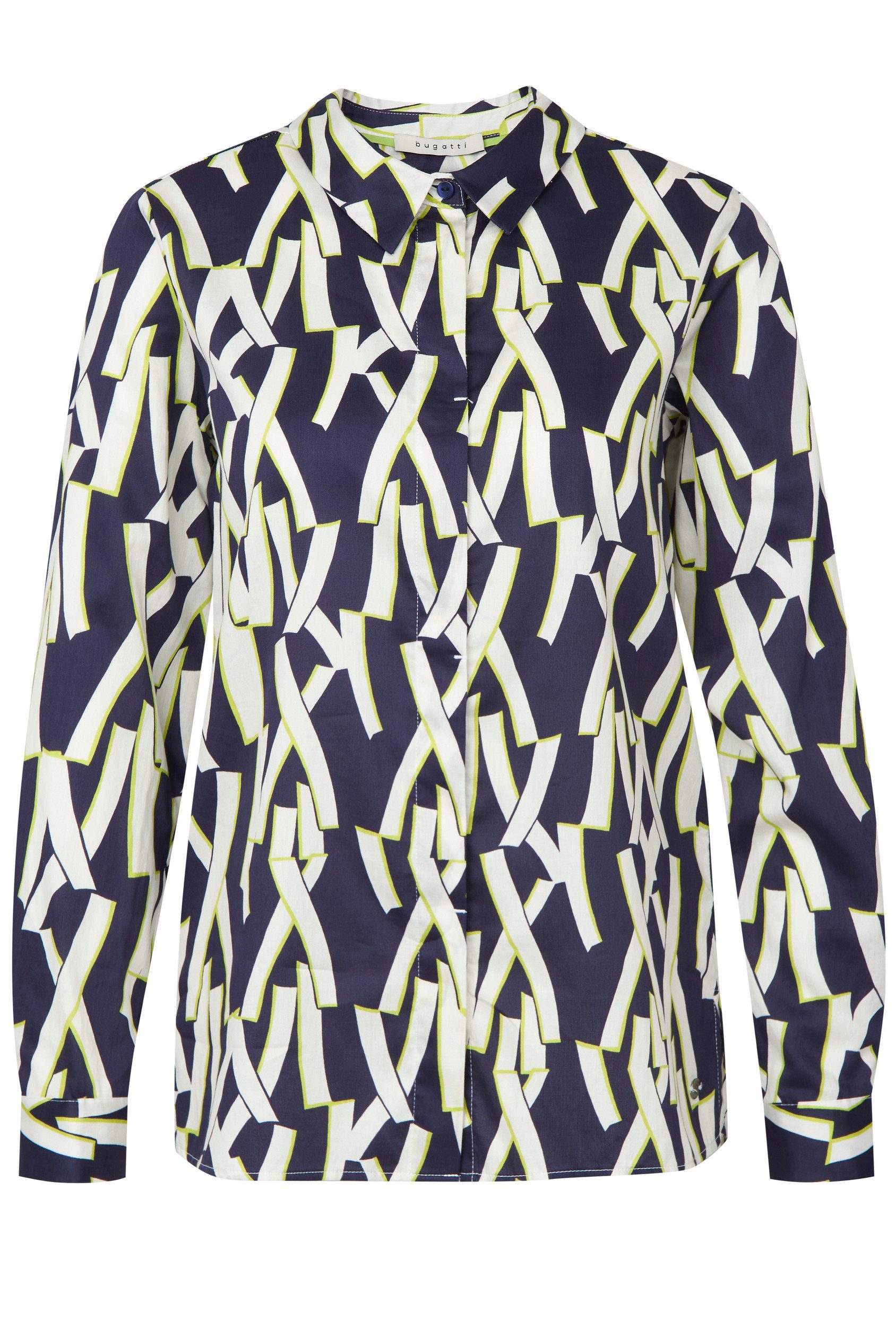 Bugatti Blouse met lange mouwen met overhemdkraag