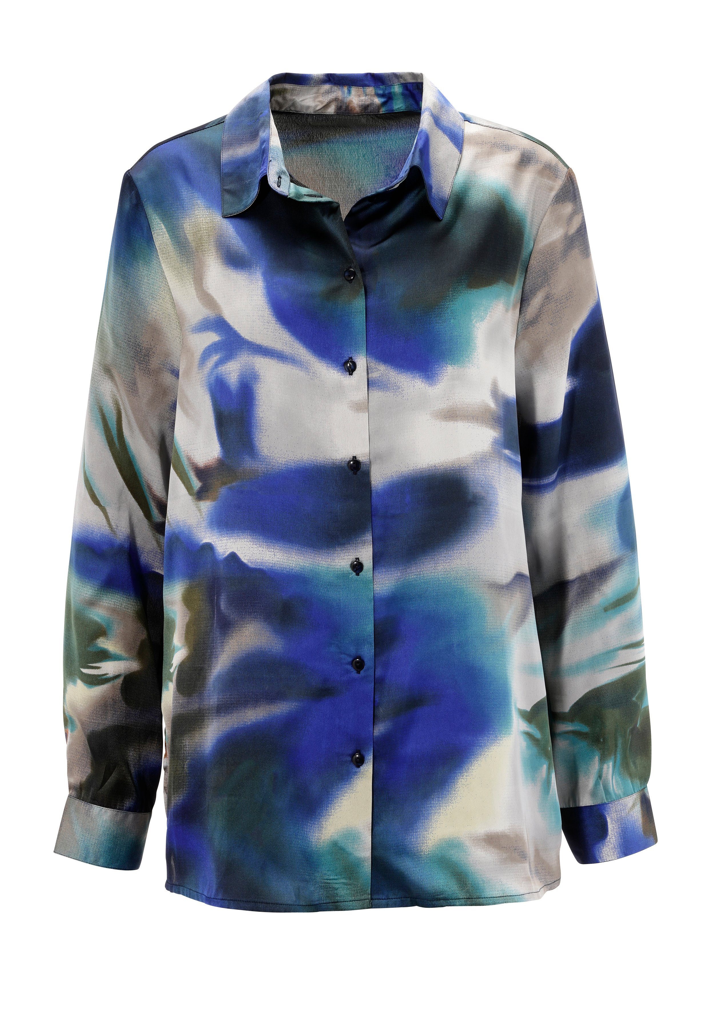 Aniston CASUAL Overhemdblouse met harmonieuze batikprint nieuwe collectie