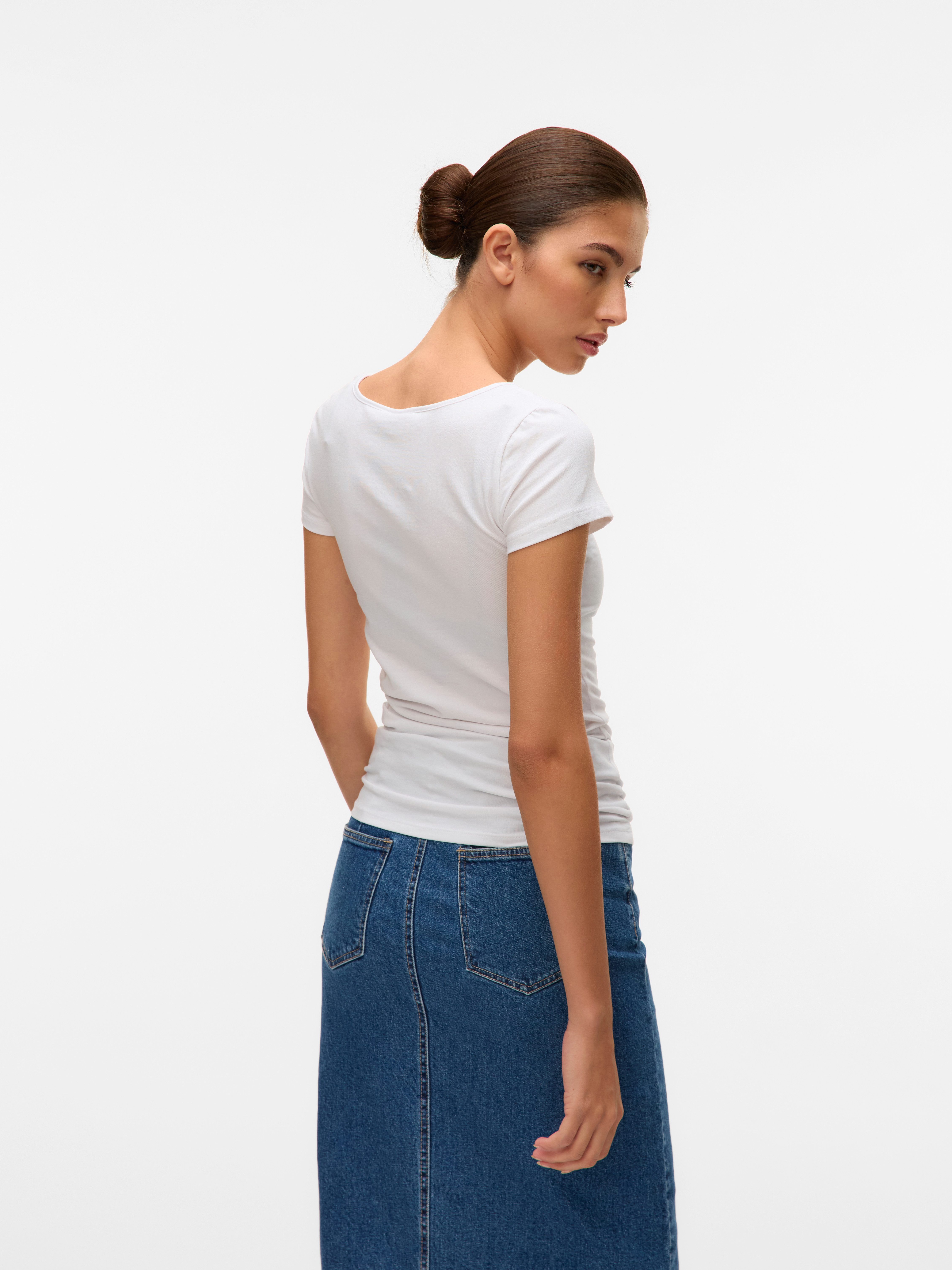 Vero Moda Shirt met ronde hals VMMAXI MY SOFT SS U-NECK