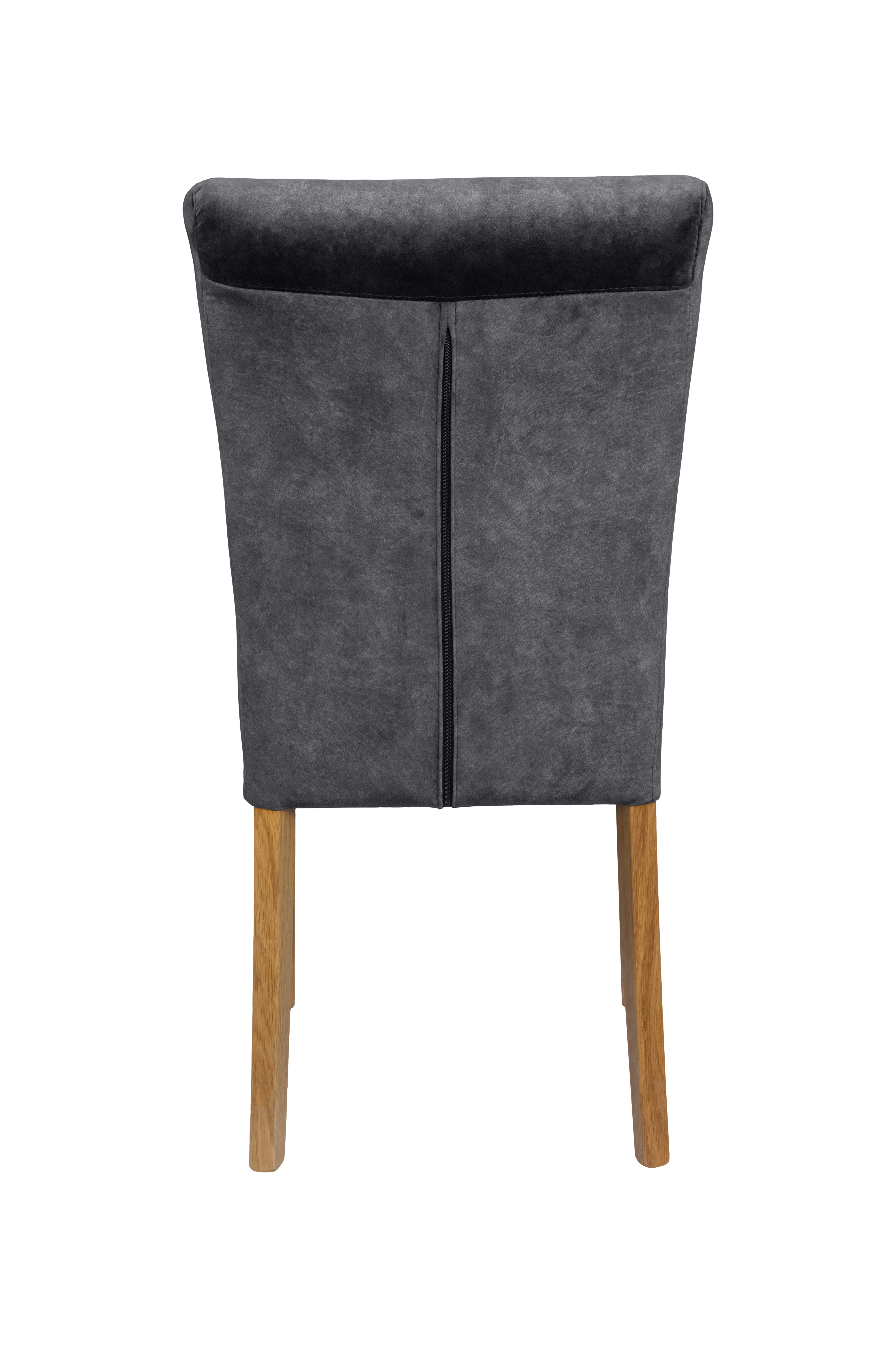 Home affaire Stoel met 4 poten Henry Zacht verdikte zitting en rugleuning (set, 2 stuks)