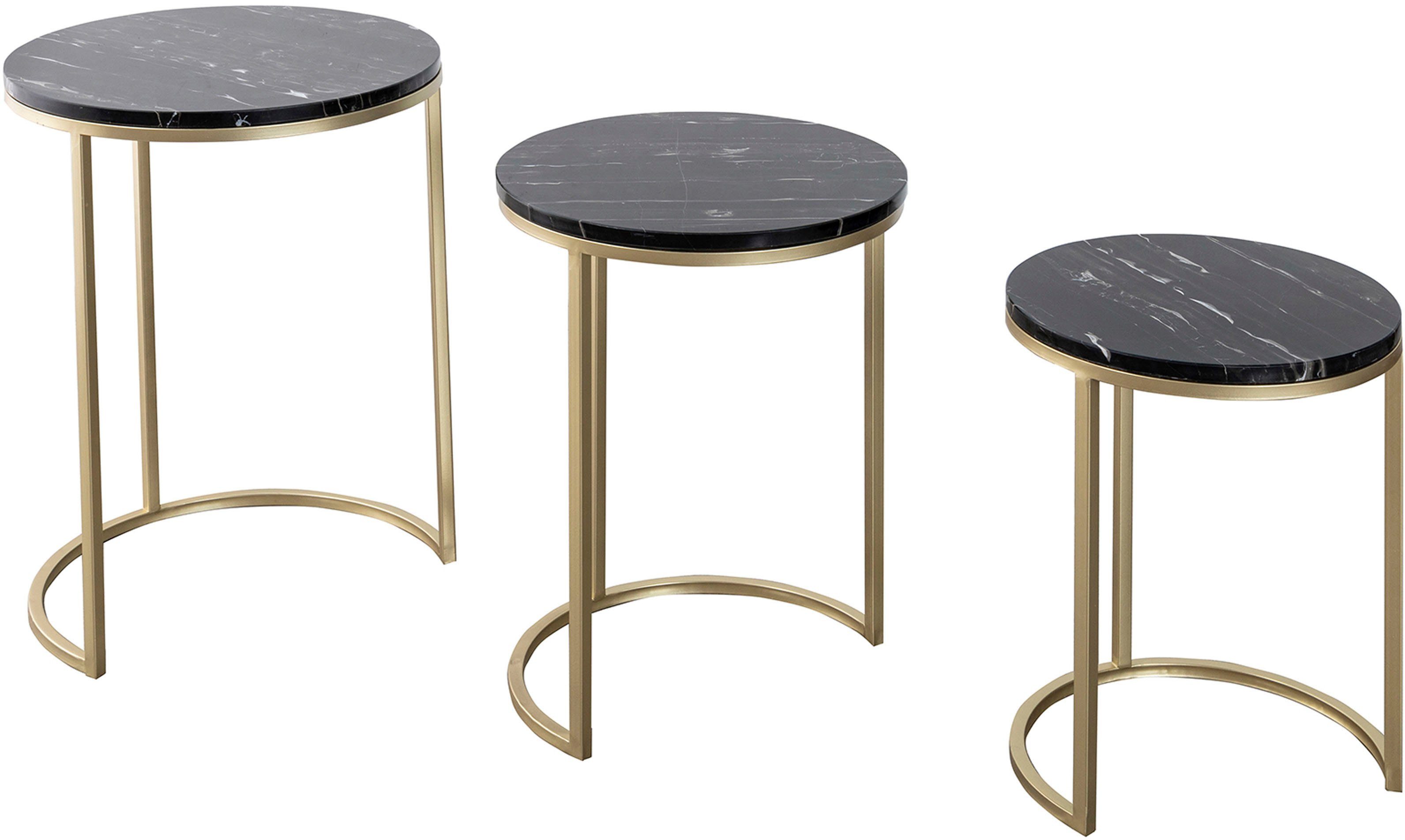 Kayoom Bijzettafel Tria 125 3-delige set, fascinerend en verfrissend (set, 3 stuks) bijzettafels zwart