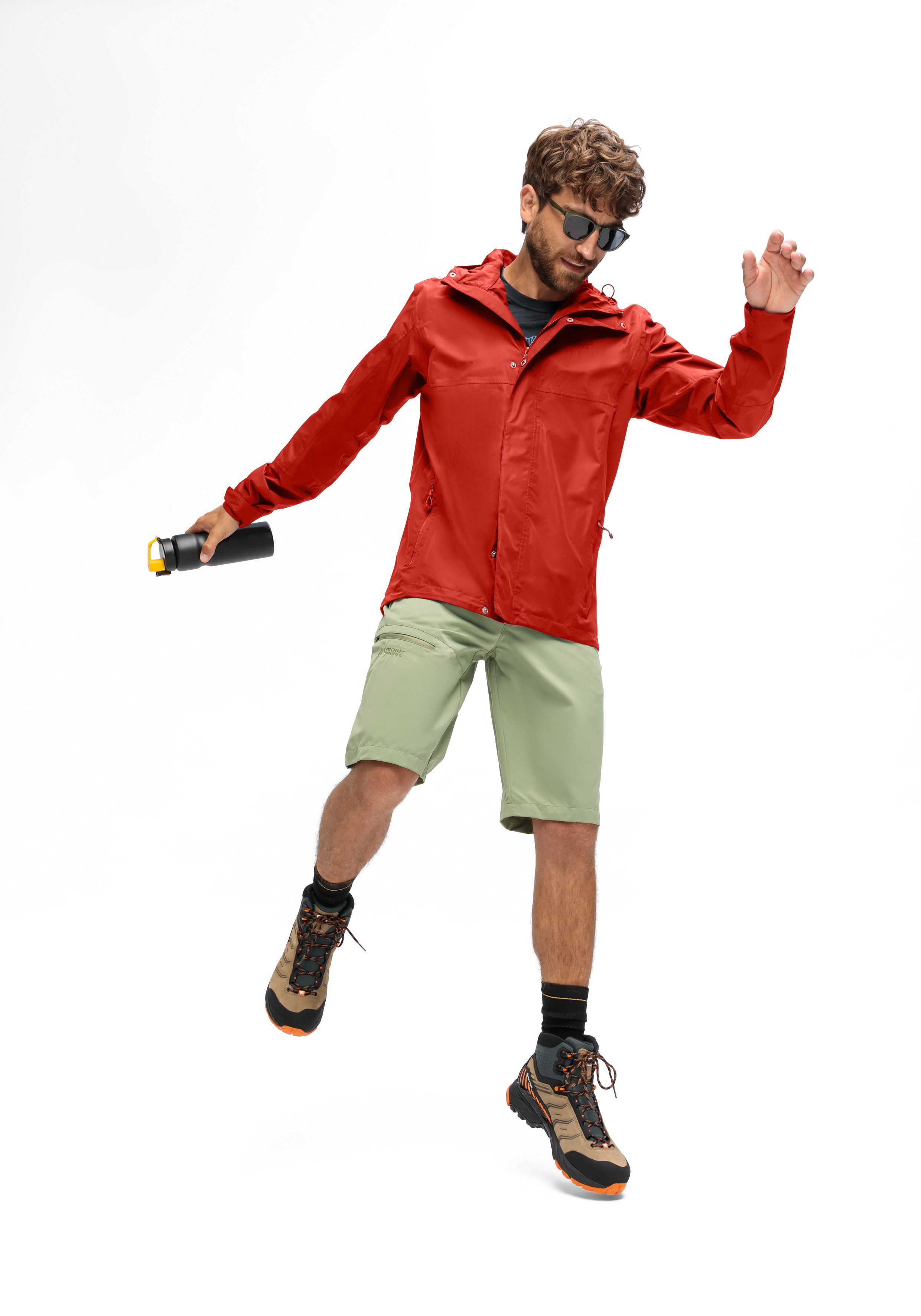 Maier Sports Outdoorjack Abbenstein M Heren jacke waterdicht, functionele jas met 2 buitenzakken + binnenzak