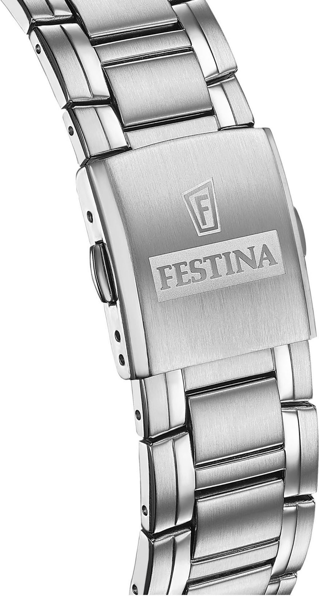 Festina Chronograaf Timeless Chronograph Quartzhorloge, horloge, herrenuur, roestvrijstalen band, analoog, dag