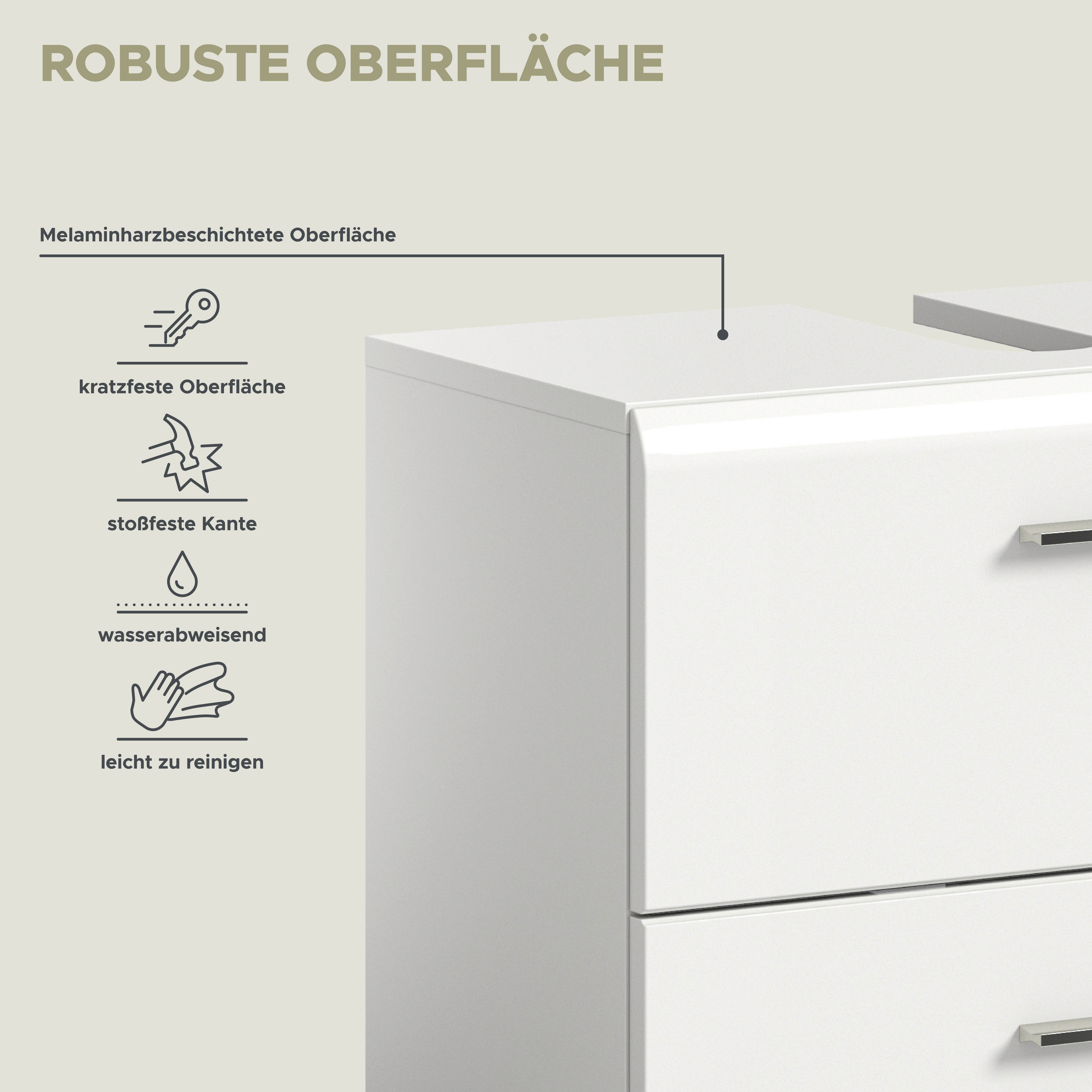 INOSIGN Badmeubelset FLORENZ, TOPSELLER!, 3-delige badcombinatie, hoogwaardige MDF-front