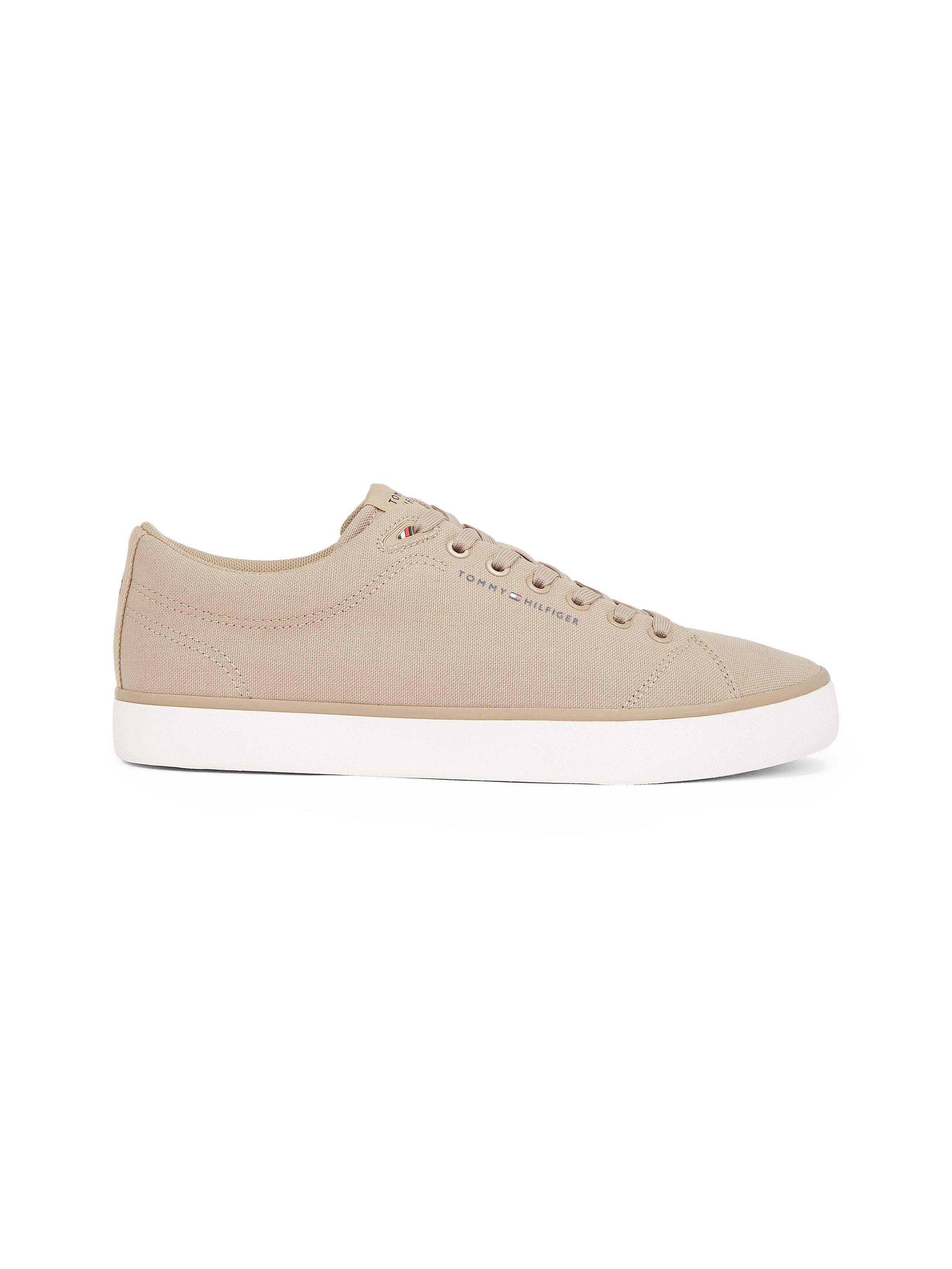 Tommy Hilfiger Sneakers TH HI VULC LOW CORE CANVAS , vrijetijdsschoen, lage schoen, veterschoenen met zacht gepolsterde schacht