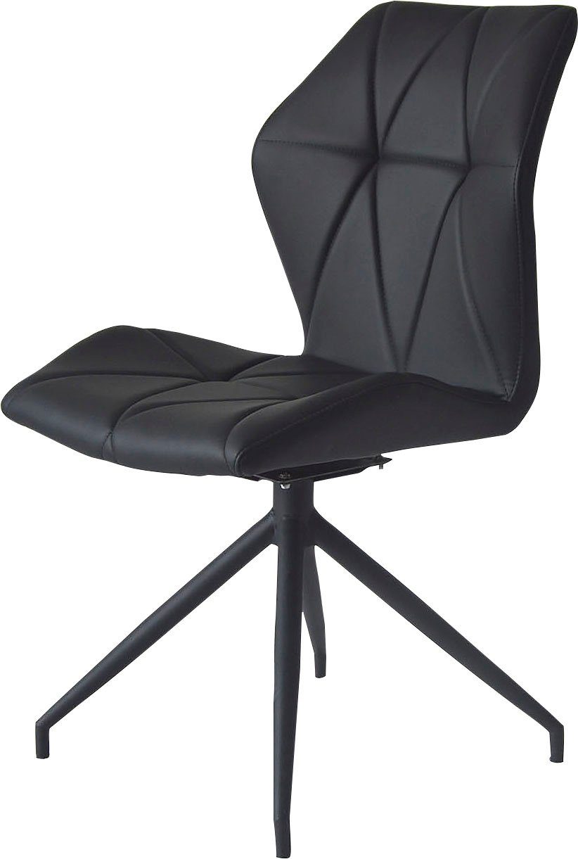 byLIVING Eetkamerstoel Imke set van 2, gezellige eetkamerstoel met stiksels, 360° draaibaar (set, 2 stuks)