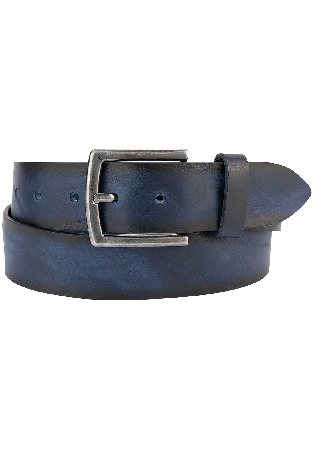 BERND GÖTZ Leren riem Leren riem in tijdloos moderne kleurkeuze heren riemen maat 100 blauw