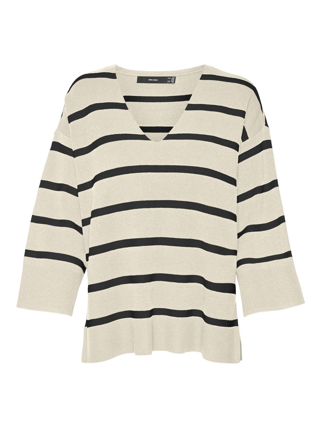 Vero Moda Trui met V-hals VMSABA 3/4 V-NCK STRIPE PULLOVER GA NOOS
