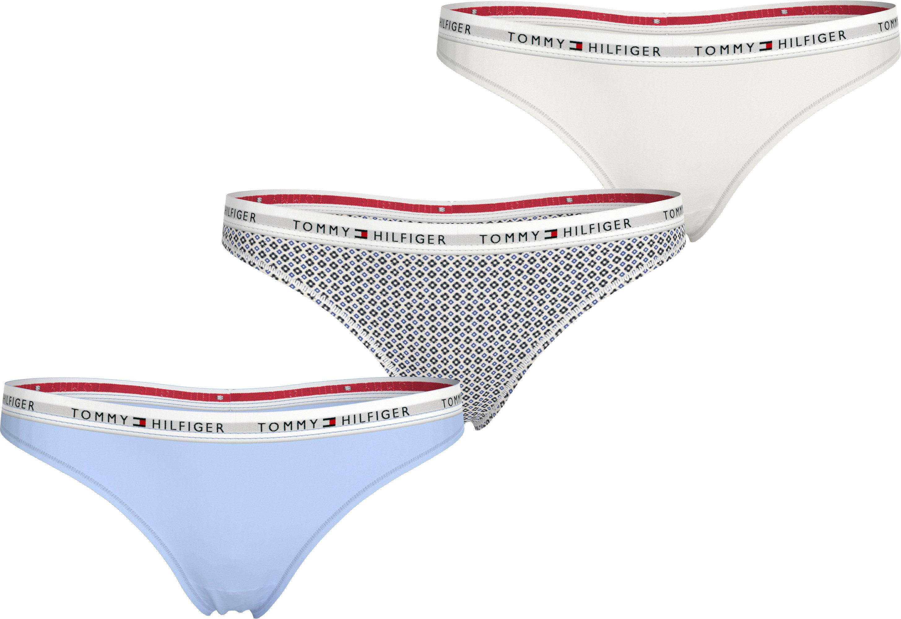 Tommy Hilfiger Underwear String met een logo-opschrift (3 stuks)