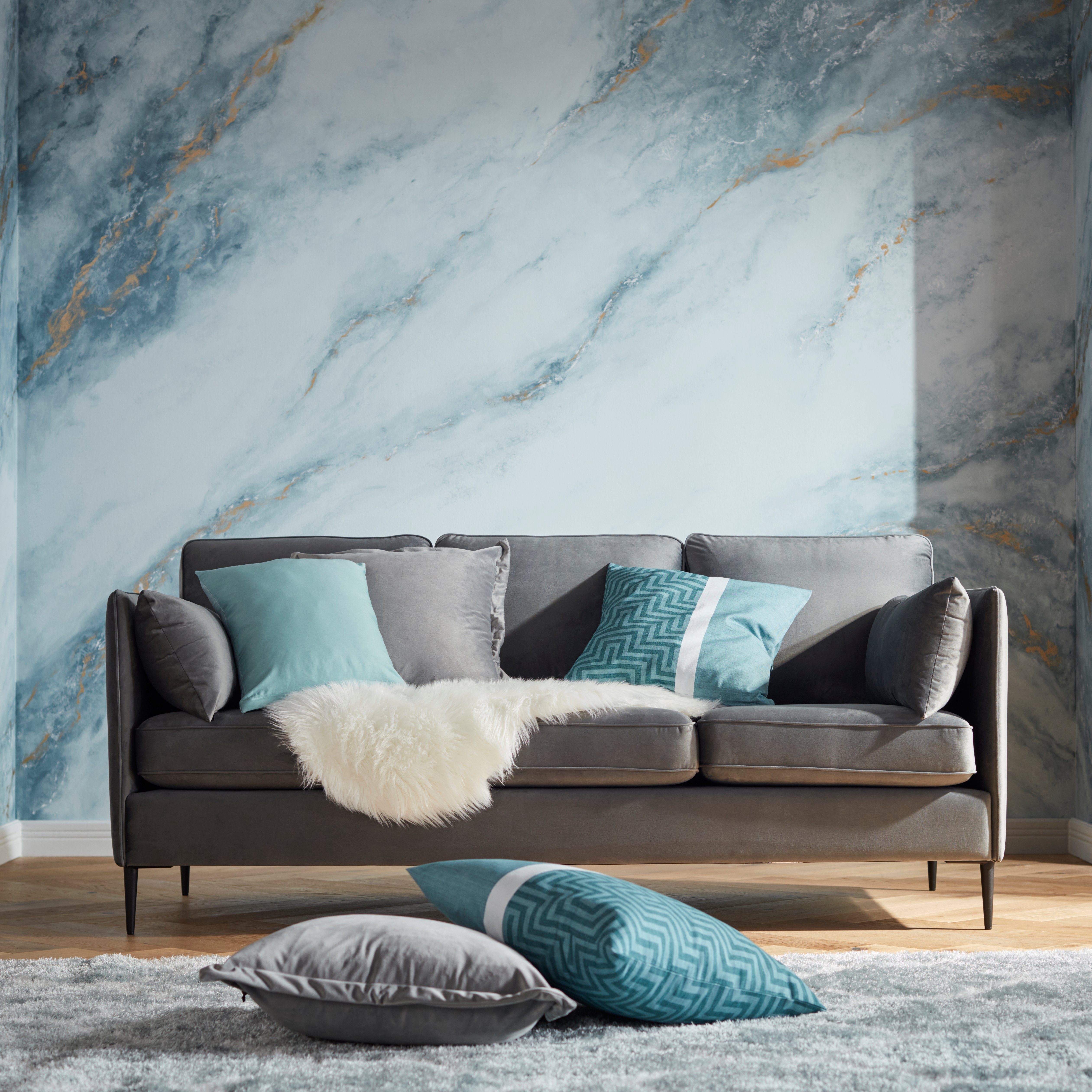 Leonique 3-zitsbank Light inclusief losse sierkussens, met smalle armleuningen en telescooppoten