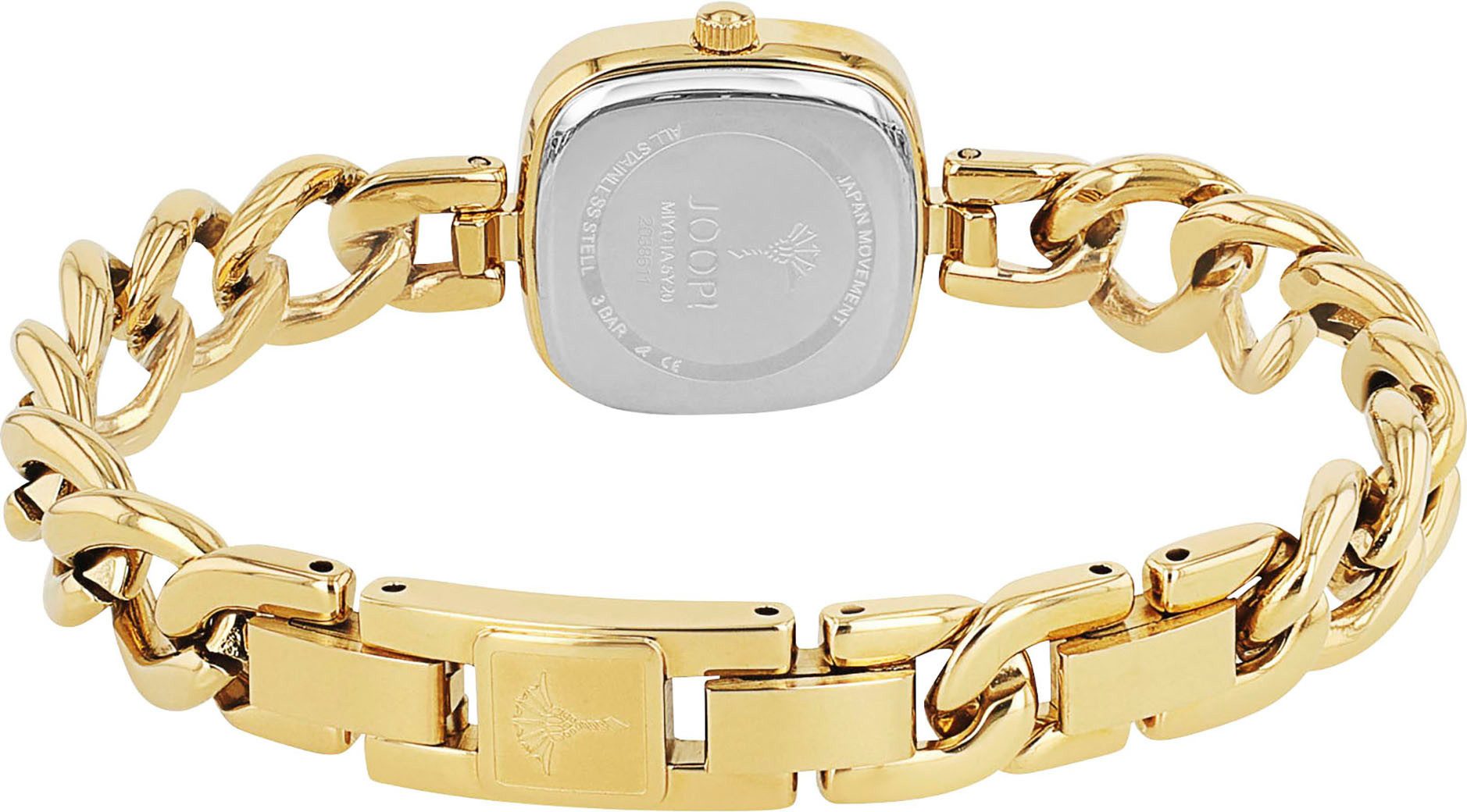 Joop! Kwartshorloge Armbandhorloge, dameshorloge, analoog, roestvrij staal armband in schakelstructuur
