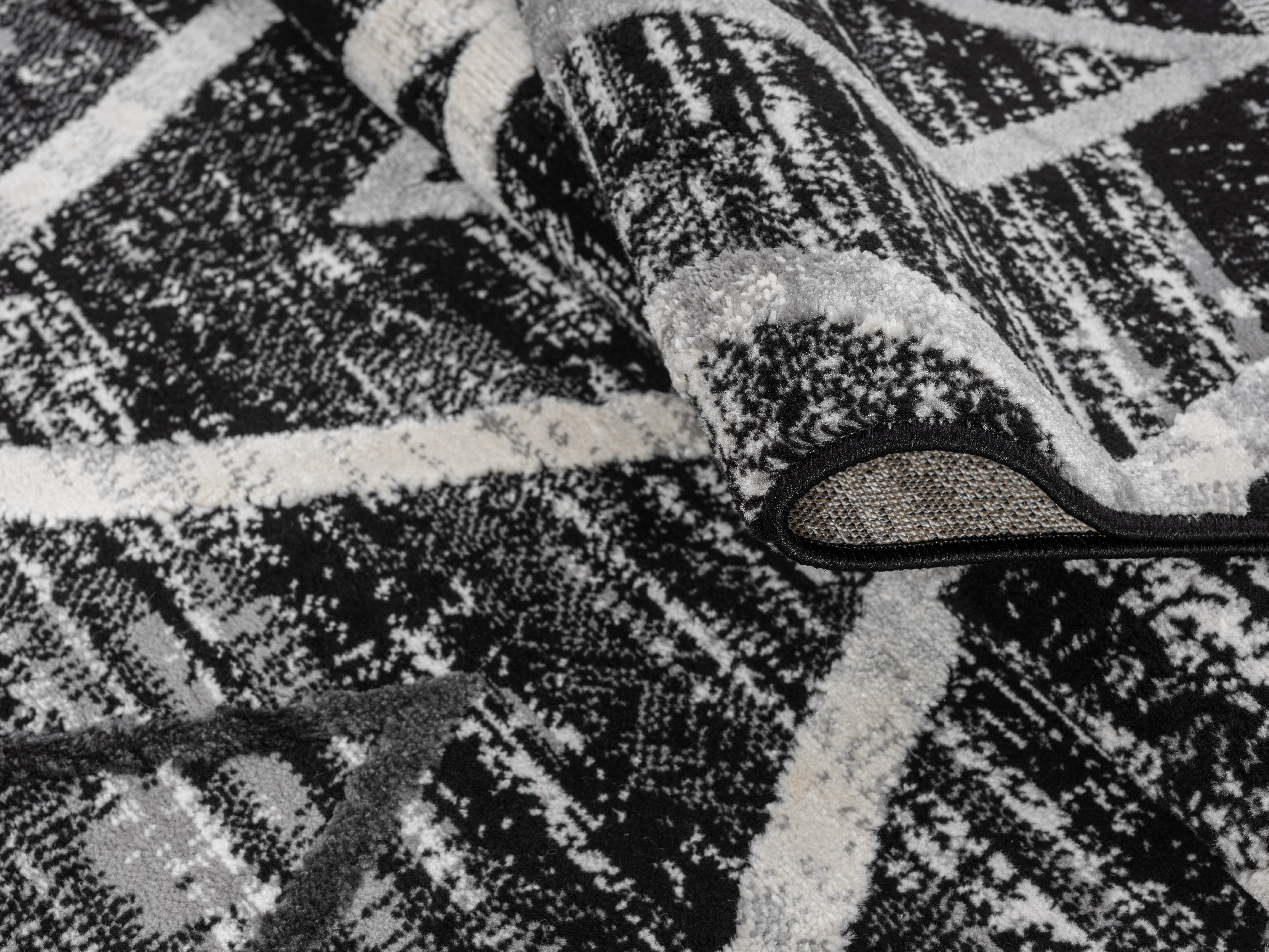 my home Vloerkleed Otilie dichte kwaliteit, wol-look, boho, met franjes en diamanten, scandi