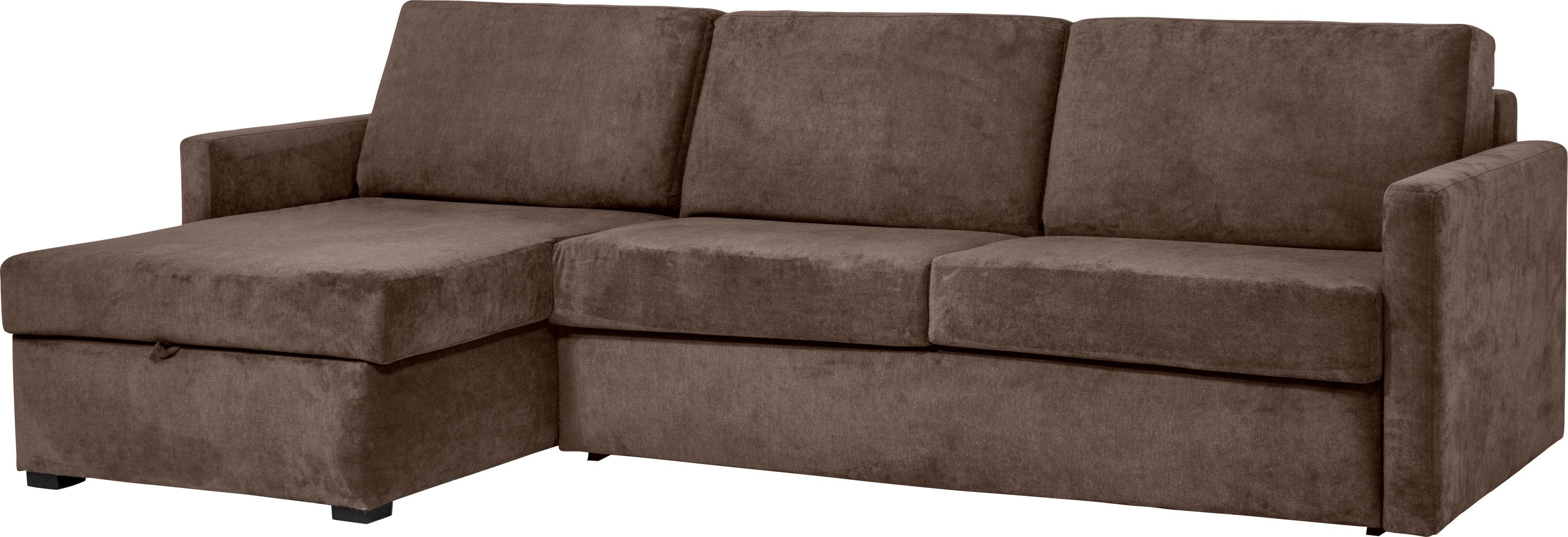Places of Style Slaapbank GOLDPOINT hoekbank 264 cm, ligoppervlak (140/200 cm), L-vorm, Slaapfunctie, Bonell-binnenveringsmatras en volwaardige bedfunctie