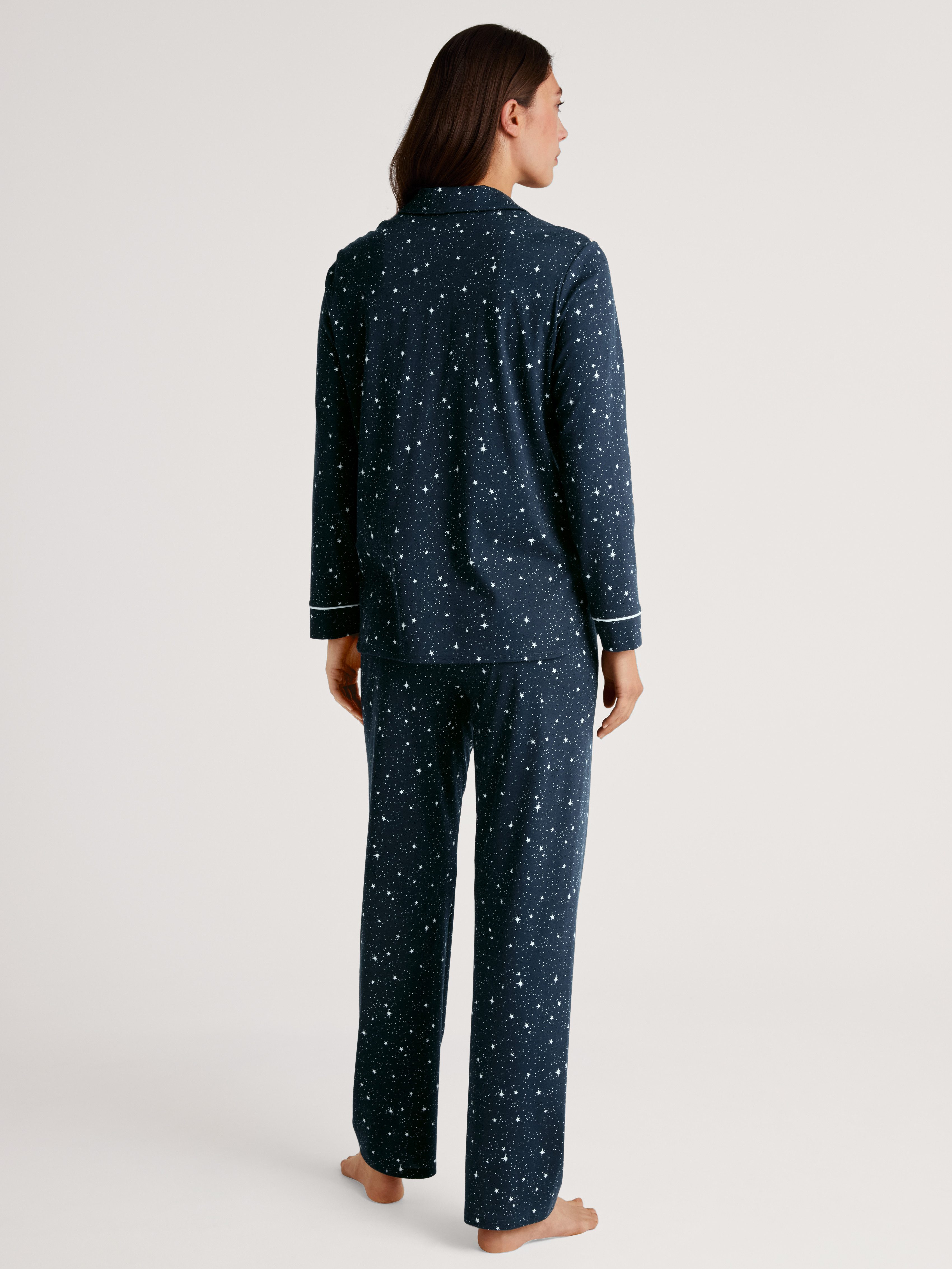 CALIDA Pyjama Sweet Dreams met reverskraag en doorlopende knoopsluiting (2-delig)