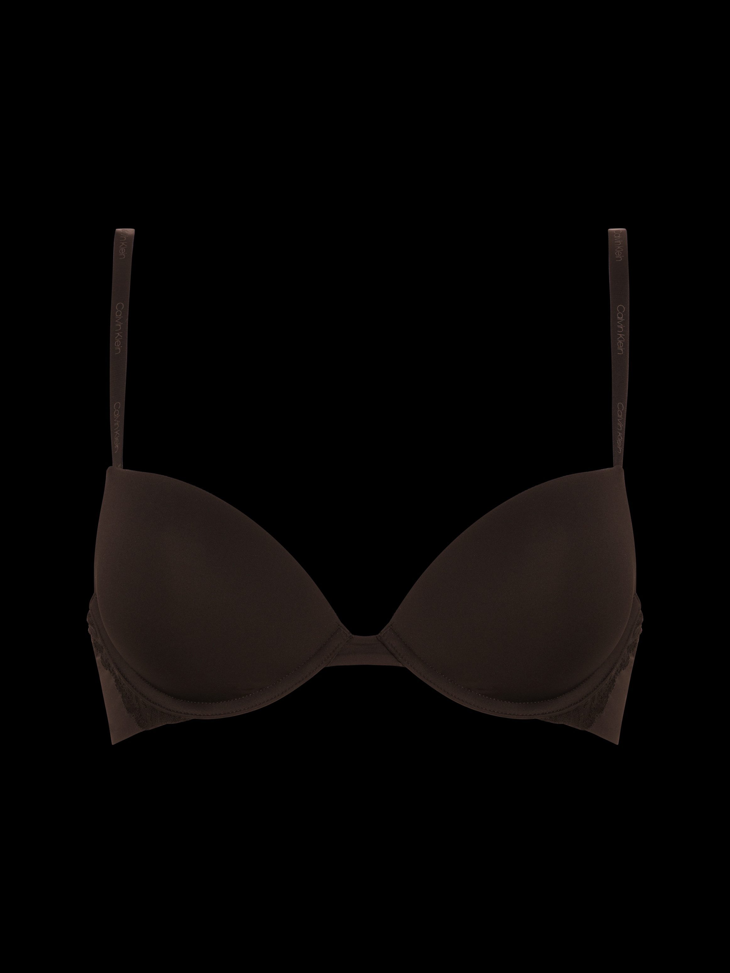 Calvin Klein Push-up-bh PUSH UP PLUNGE met logo-print op de bandjes
