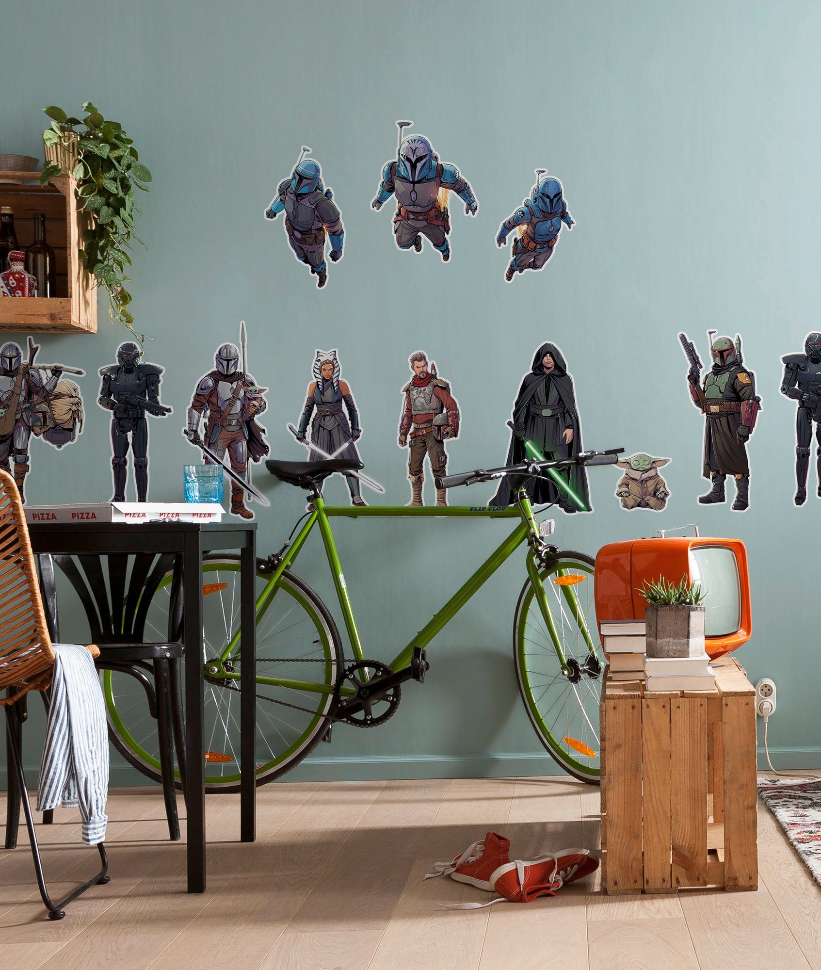 Komar Wandfolie Mandalorian Iconic Figures - afm. 100 x 70 cm (12-delig)