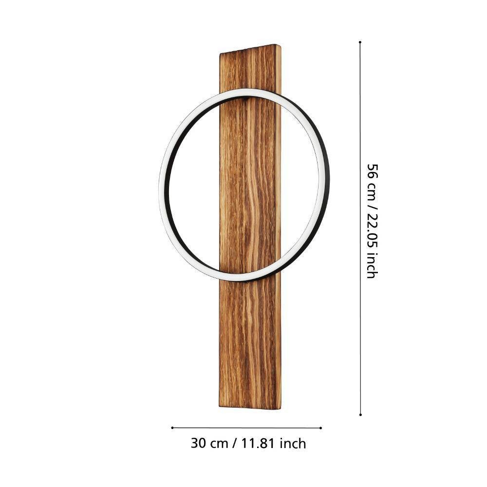 EGLO Wandlamp BOYAL Wandlamp, woonkamerlamp, lamp, ganglamp in zwart, bruin, wit (1 stuk)