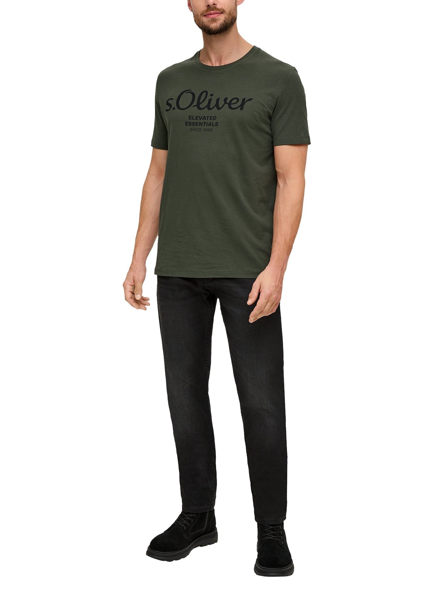 s.Oliver T-shirt van ademende katoen
