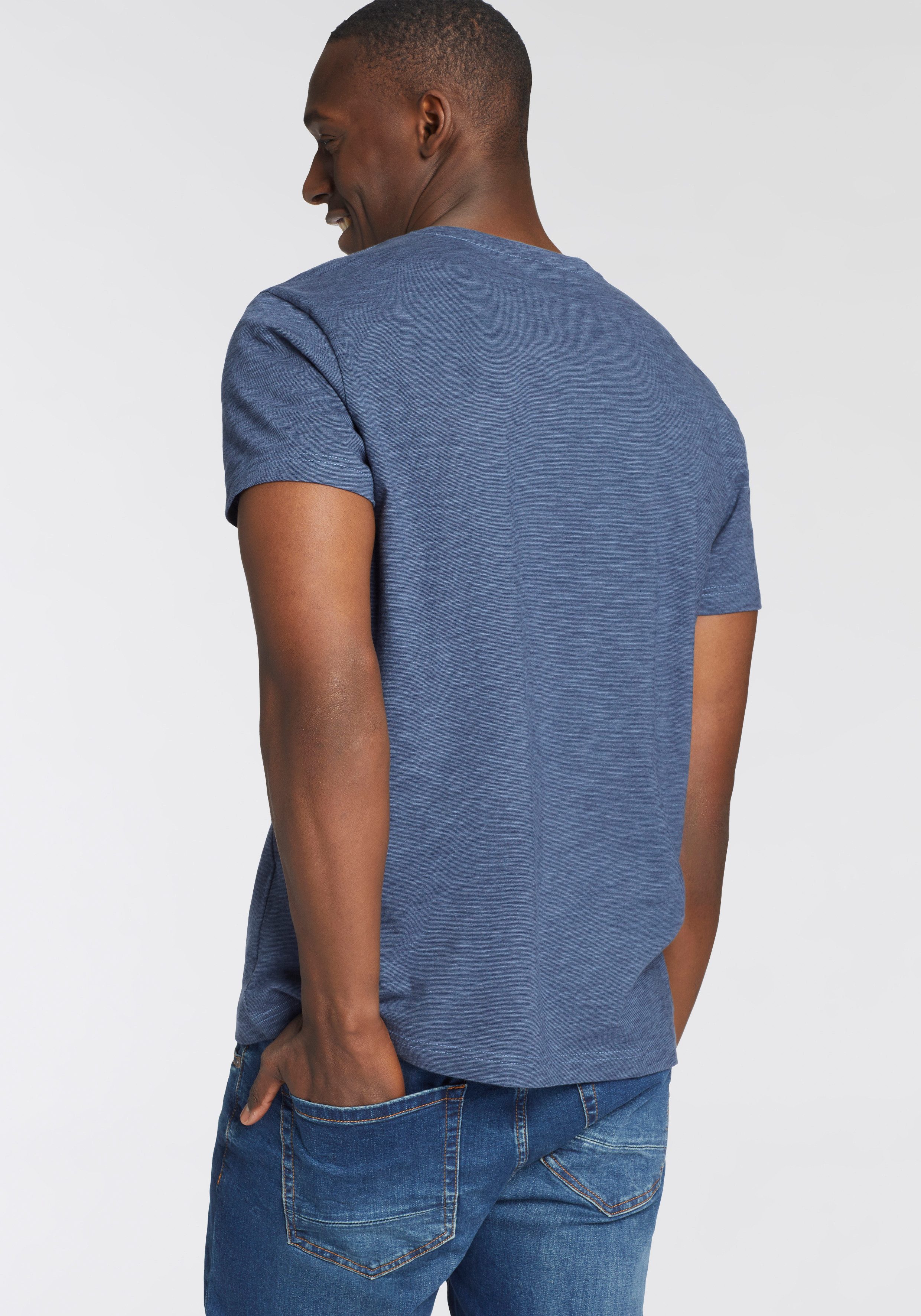 Bruno Banani T-shirt Met dubbele kraag en sierborstzak